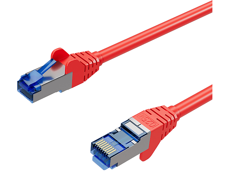 KABELBUDE Patchkabel cat6A S/FTP PIMF rot 0,5m, Patchkabel RJ45, 0,50 m | Adapter & Netzwerkkabel