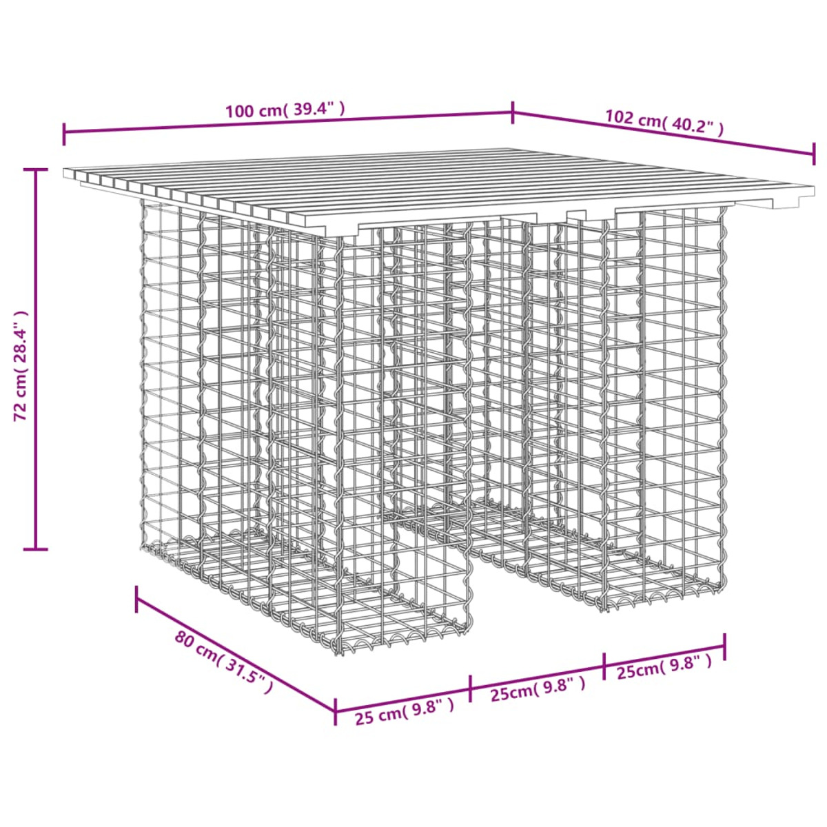 Silber Gartenbank, 834373 VIDAXL