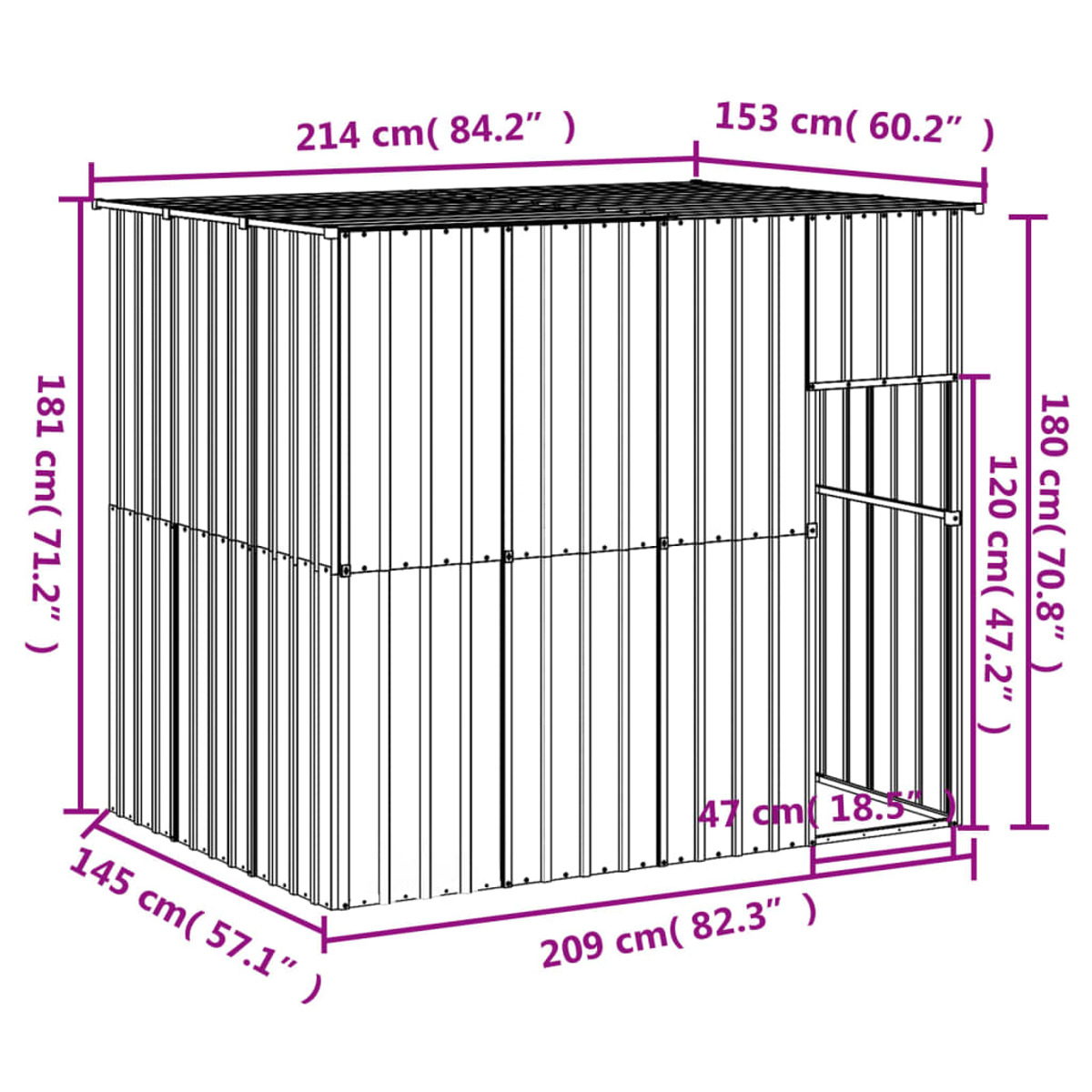 172371 Hundehütte VIDAXL