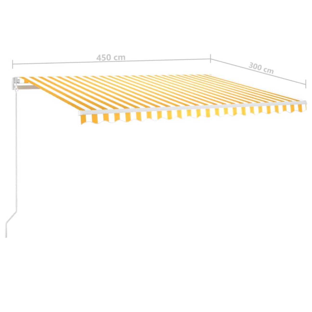 3068918 Weiß und Gelb Markise, VIDAXL