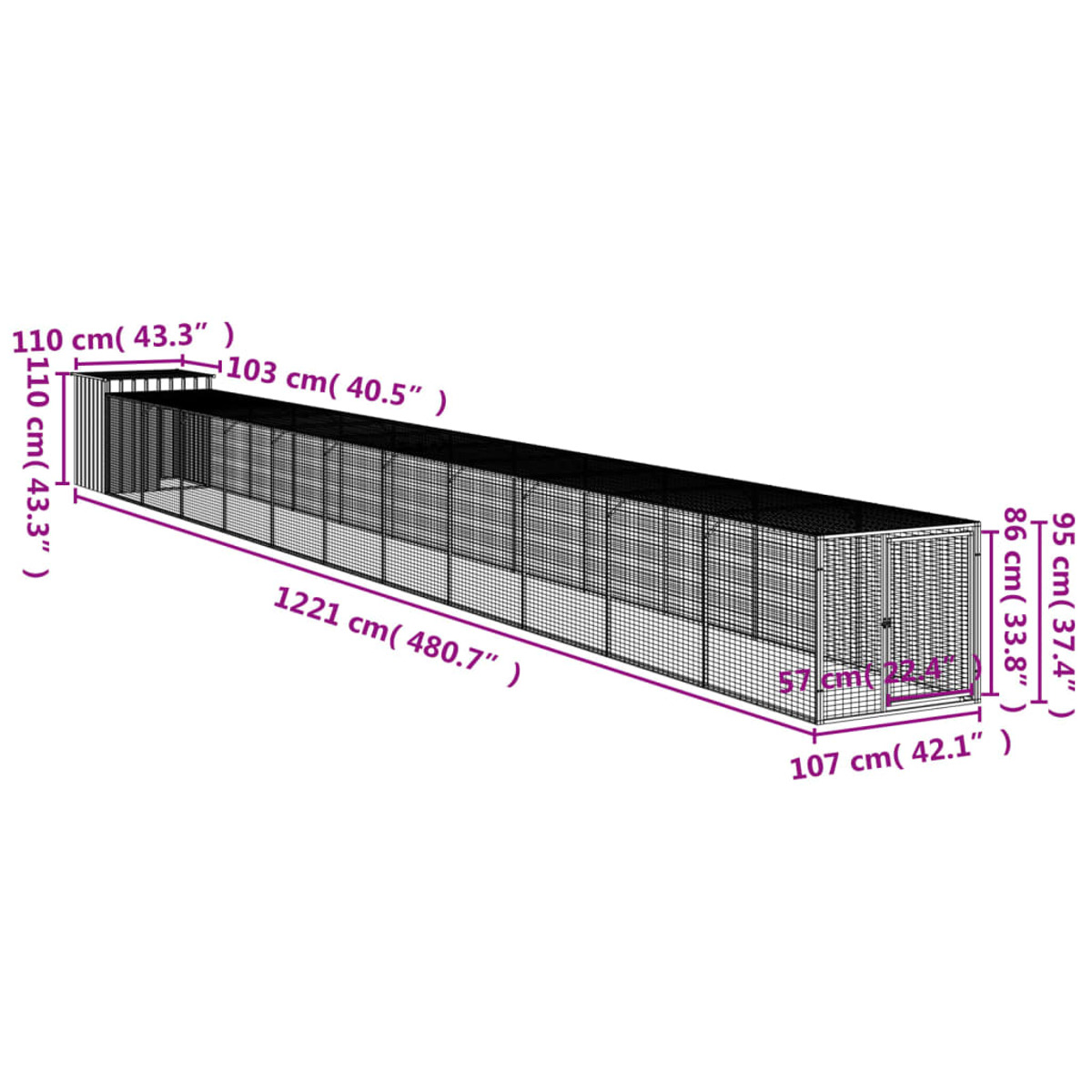 VIDAXL 3189093 Hühnerkäfig