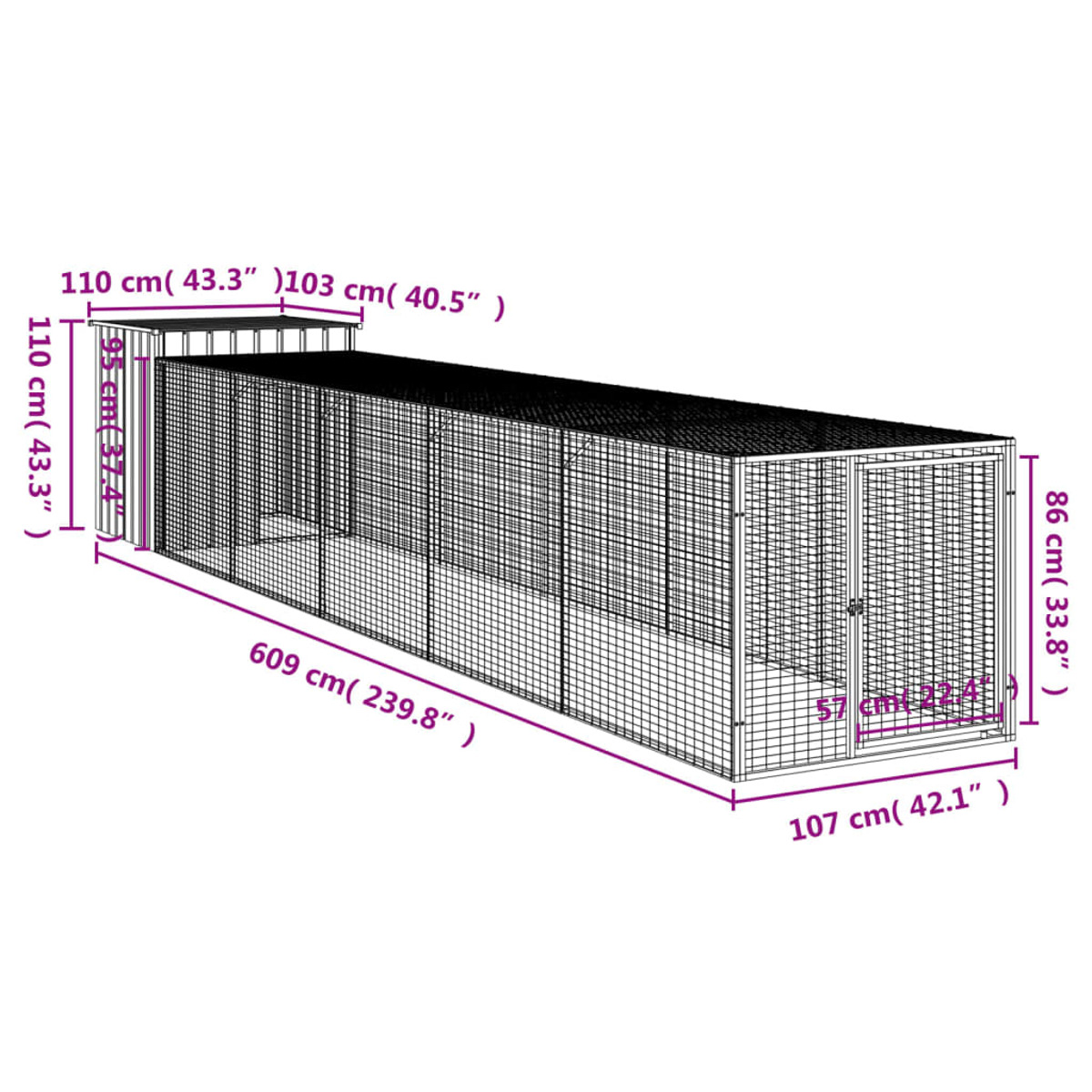 Hühnerkäfig 3189095 VIDAXL