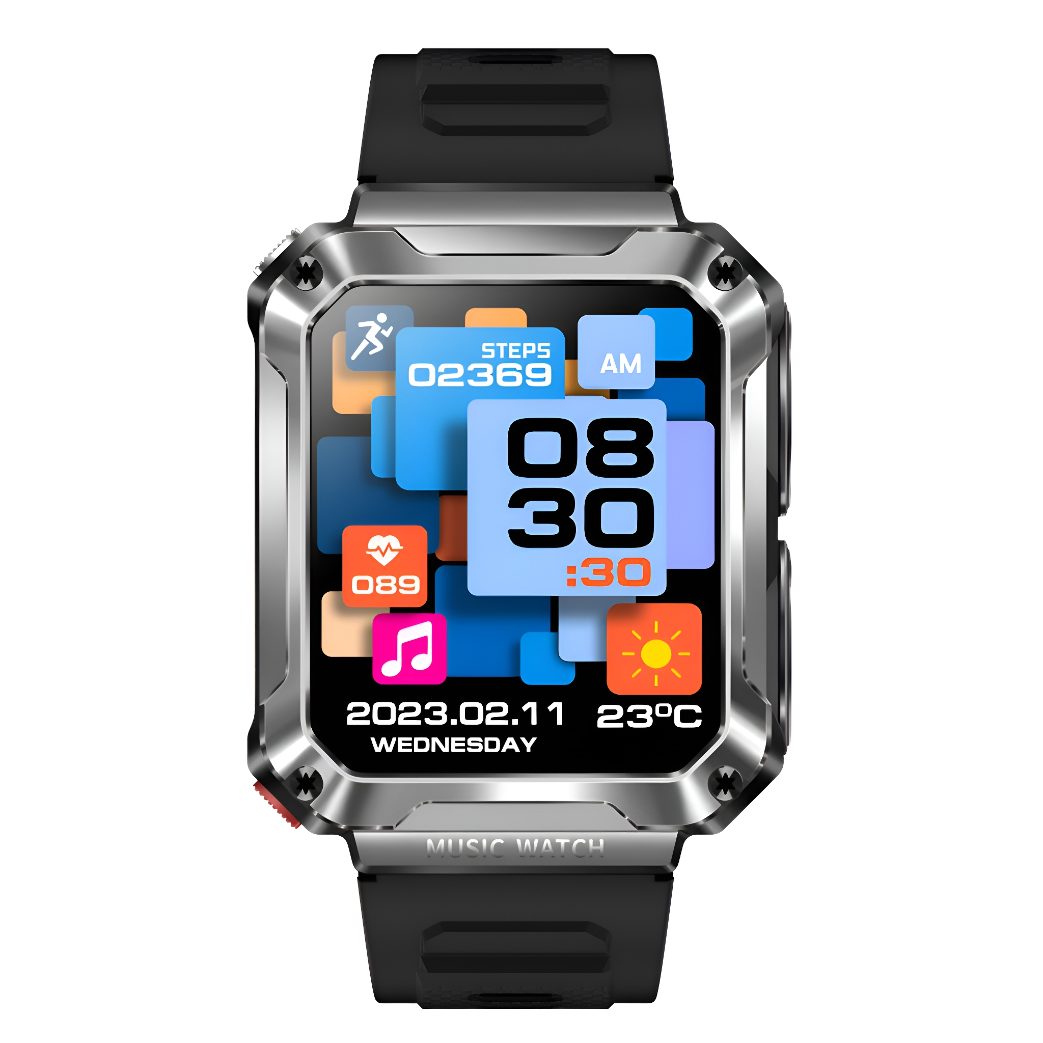 BRIGHTAKE Wearables-smartwatch-S084-orange Smart Watch Kieselerde, Orange
