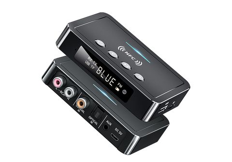 BYTELIKE NFC Bluetooth-Empfänger 5.0 Bluetooth-Sender FM 3-in-1 Bluetooth- Adapter PC Universal Bluetooth-Adapter schwarz