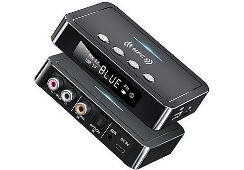BYTELIKE NFC Bluetooth-Empfänger 5.0 Bluetooth-Sender FM 3-in-1 Bluetooth- Adapter PC Universal Bluetooth-Adapter schwarz