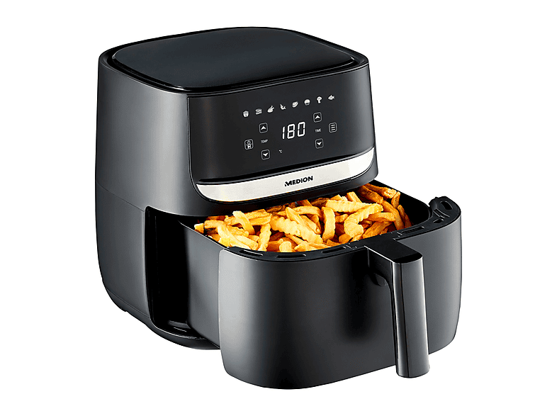 MEDION E50 XL (MD10532) Heißluftfritteuse 1700 Watt schwarz