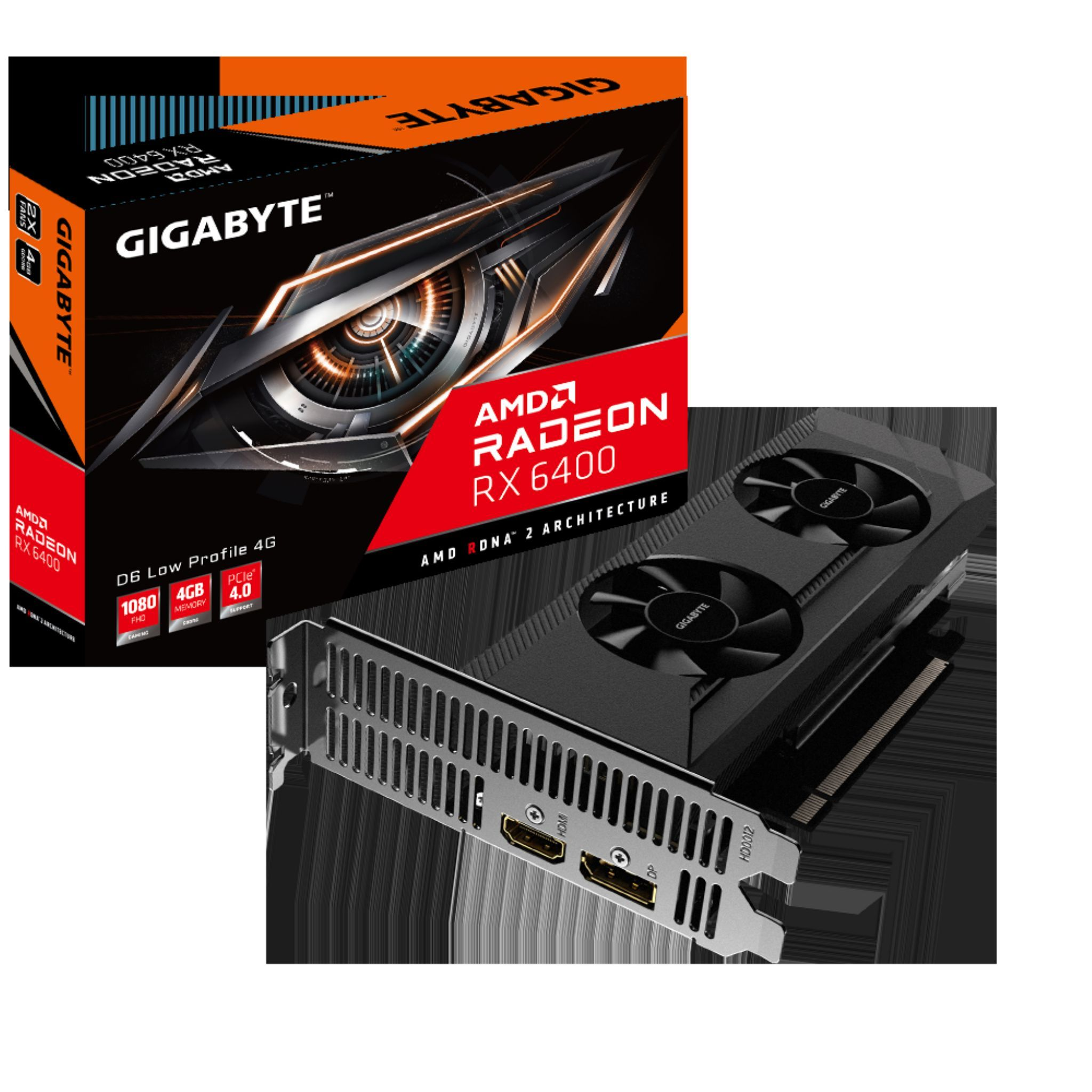 GIGABYTE Radeon RX 6400 D6 LOW, SCHEDA GRAFICA, 4 GB | MediaWorld.it