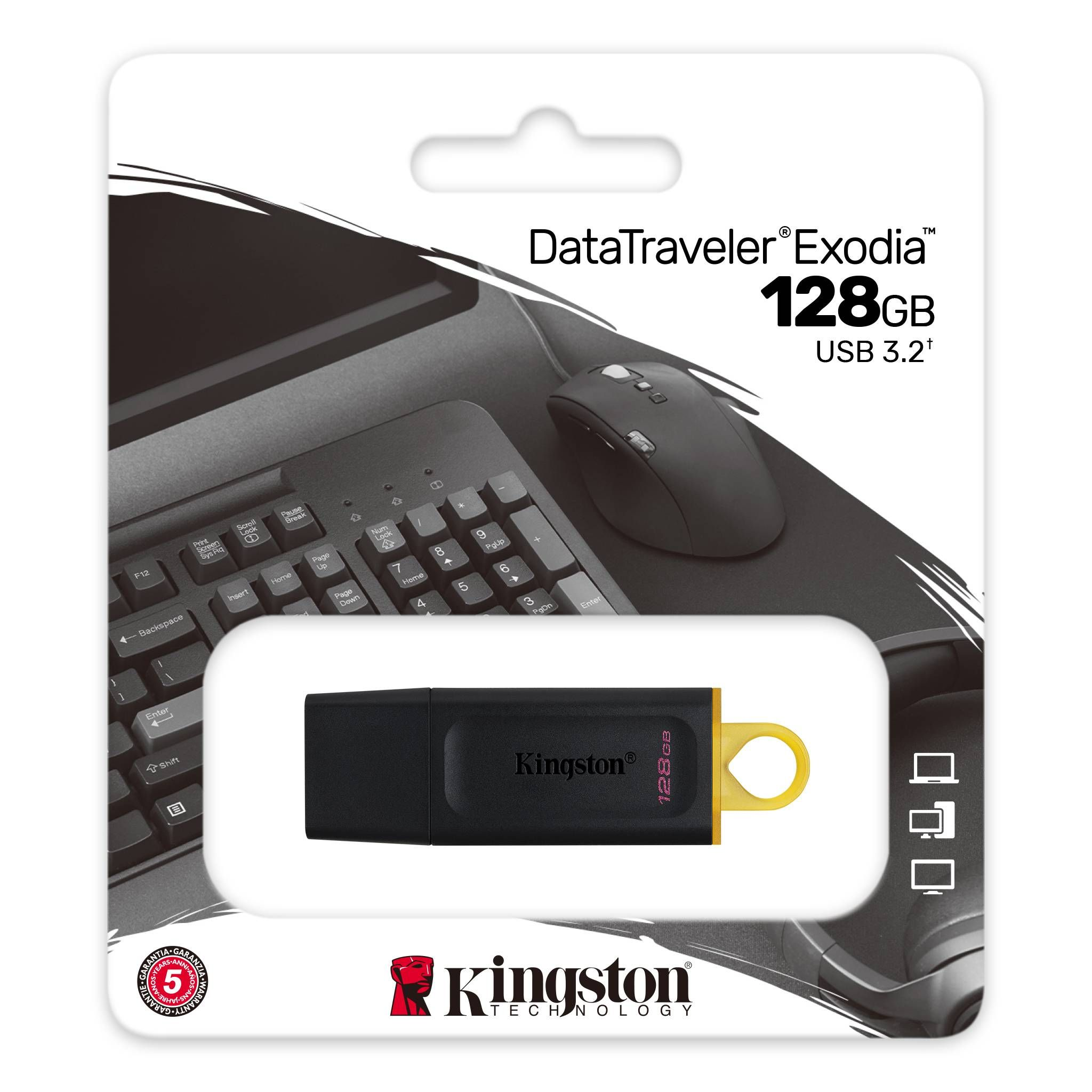 KINGSTON TECHNOLOGY DataTraveler 3.2 1, 128 GB) Typ-A Gen Sticks - GB USB Exodia schwarz) (USB 128 (darkslategray