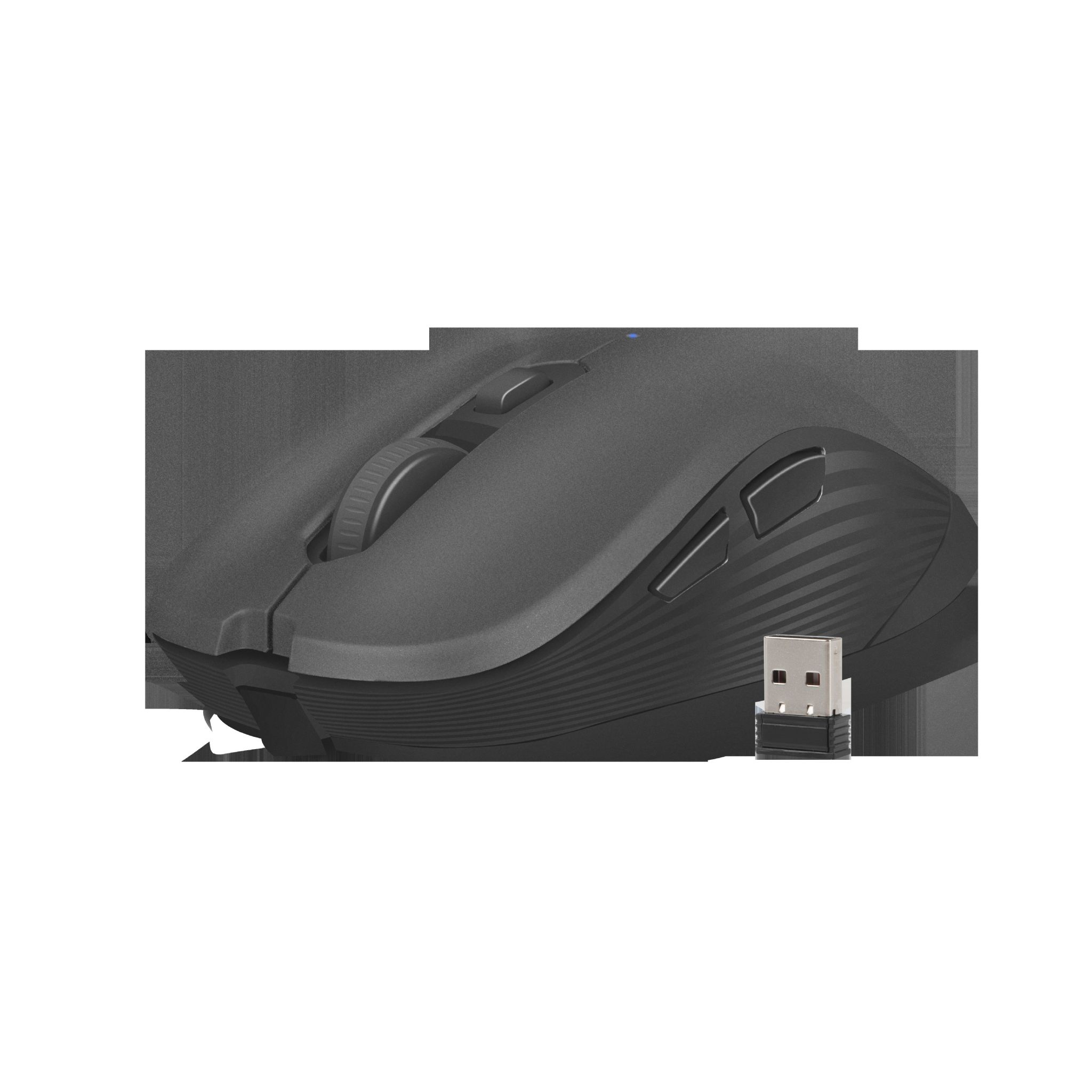 NATEC Kabellose Maus 1600 Black DPI Robin Desktop-Set