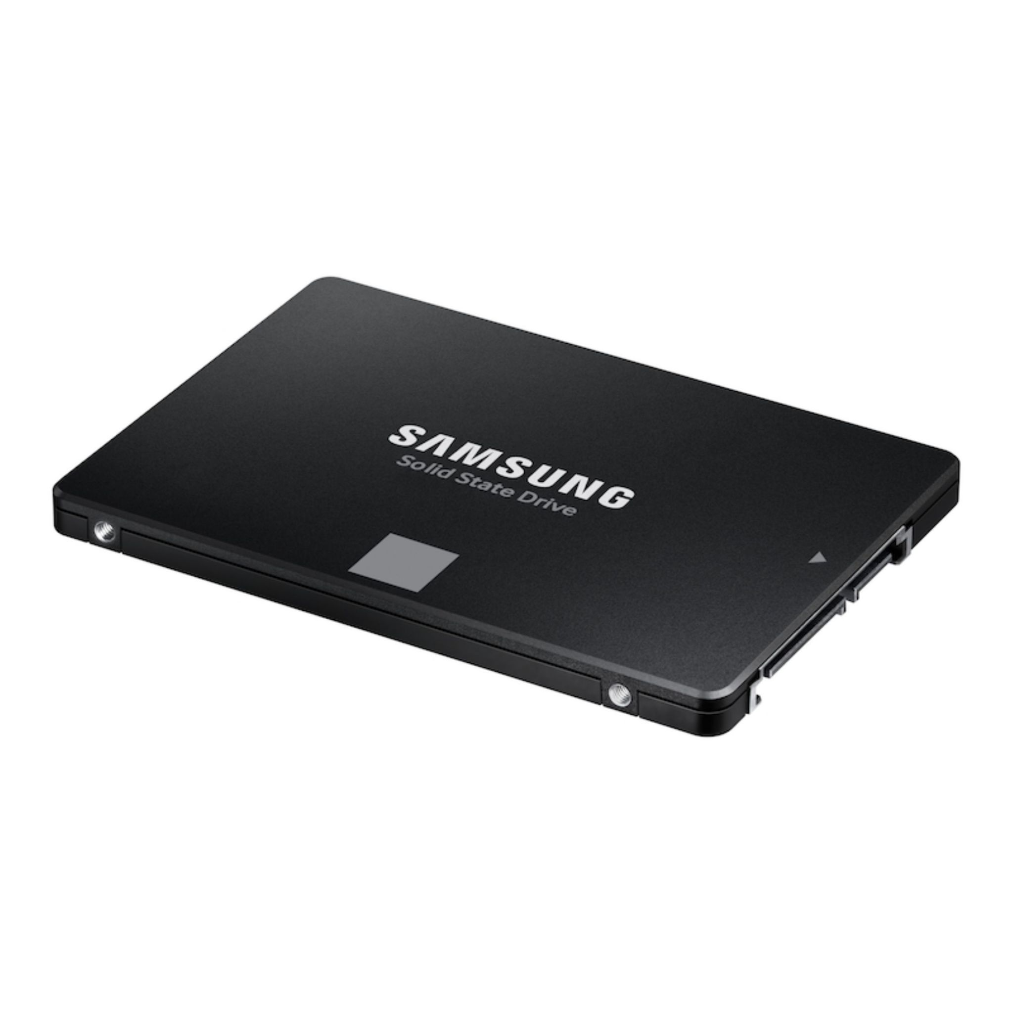 Czarny dysk SSD Samsung. Jest to dysk półprzewodnikowy.
