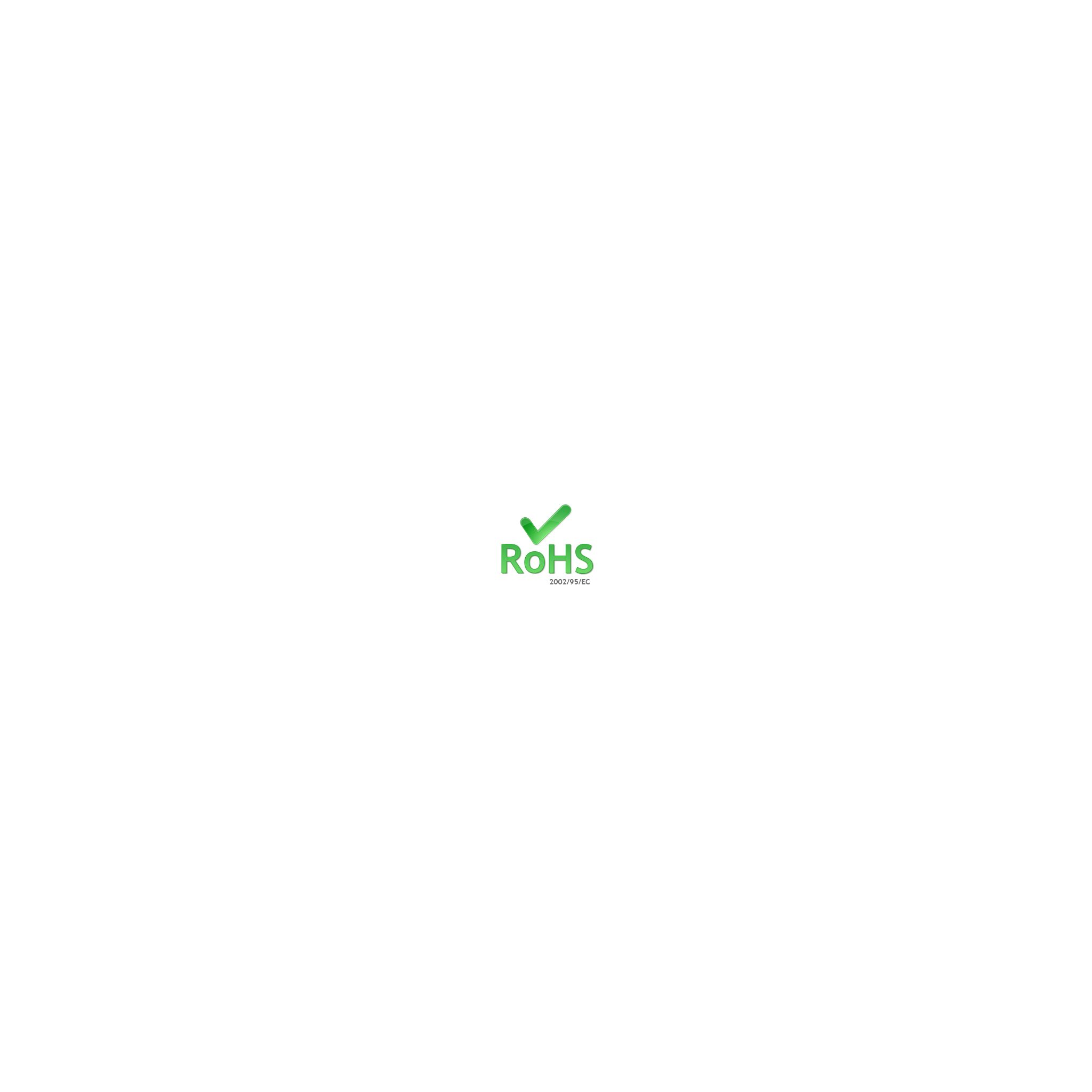 Una marca de cumplimiento RoHS verde con texto.