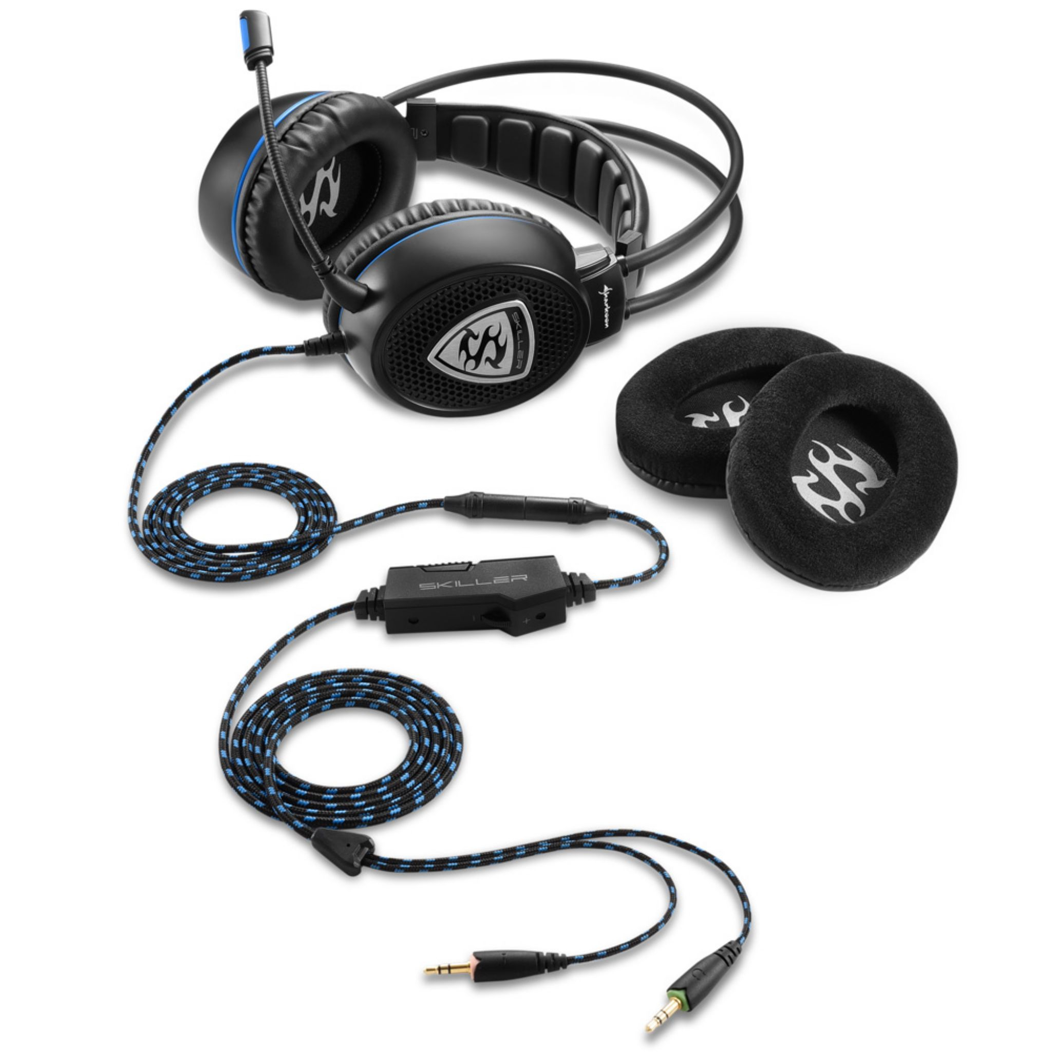 On-ear Schwarz Skiller Headset SHARKOON SGH1,