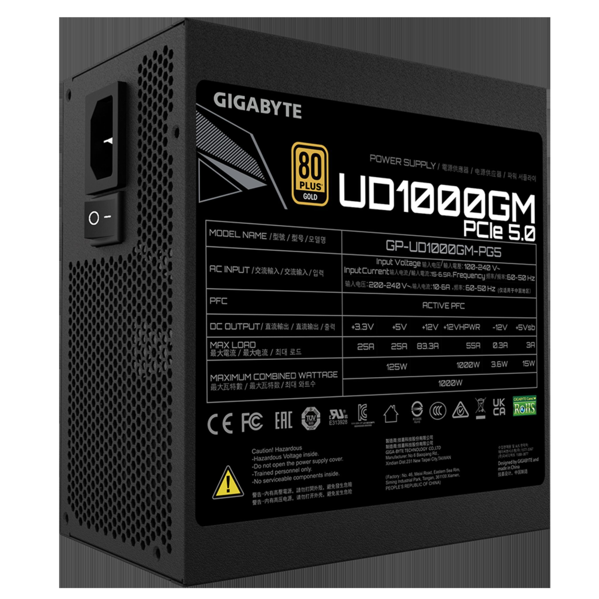 UD1000GM 1000 Netzteil PC Watt PG5 GIGABYTE