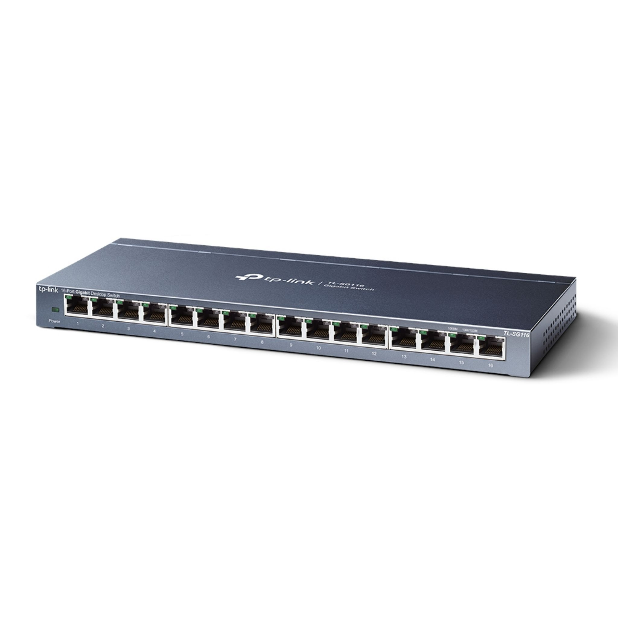 TP-LINK Switch 16-Port TP-Link 16 Desktop TL-SG116 10/100/1000Mbit/s Switch