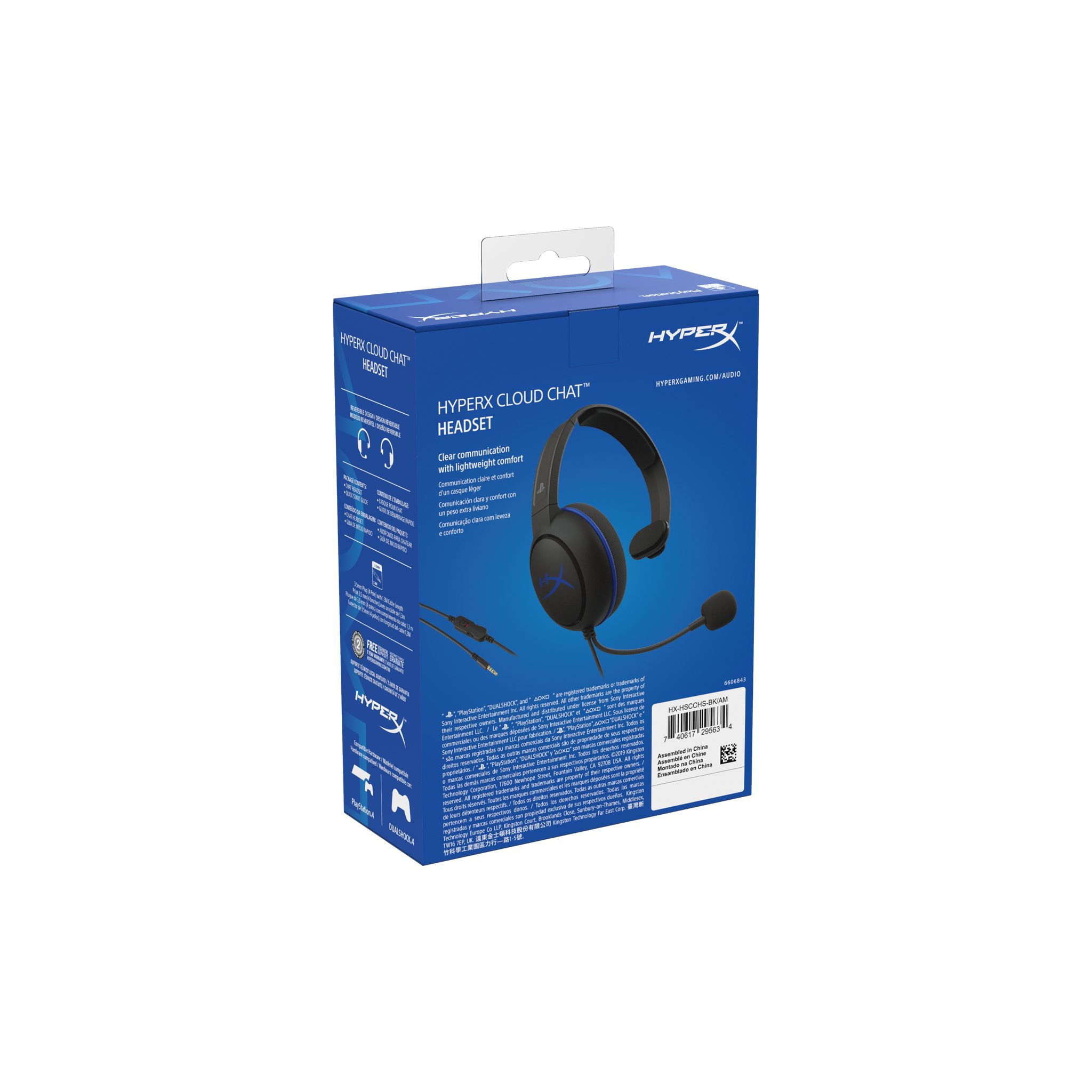 Headset Over-ear Schwarz HYPERX CLOUD HX-HSCCHS-BK/EM HEADSET CHAT PS4,