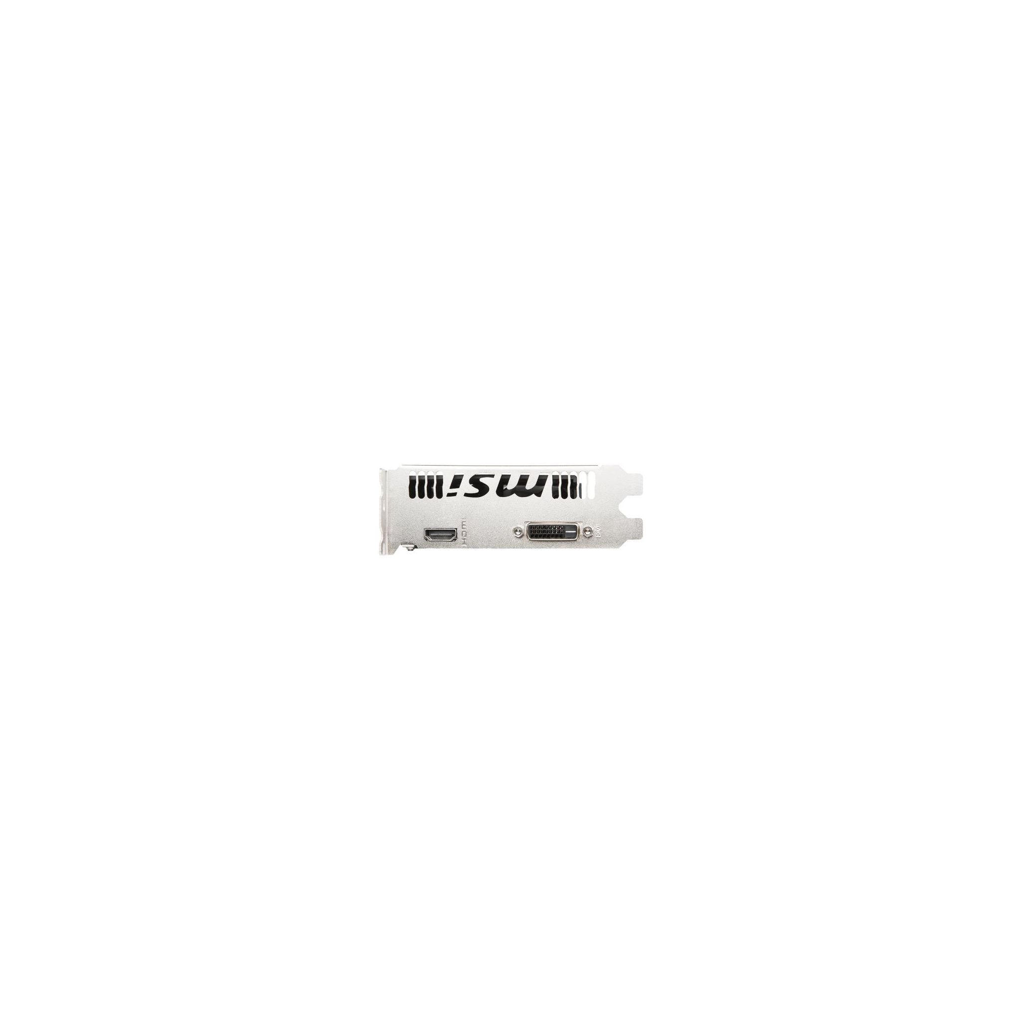 HDMI, DVI portlu MSI grafik kartı. Beyaz zemin.
