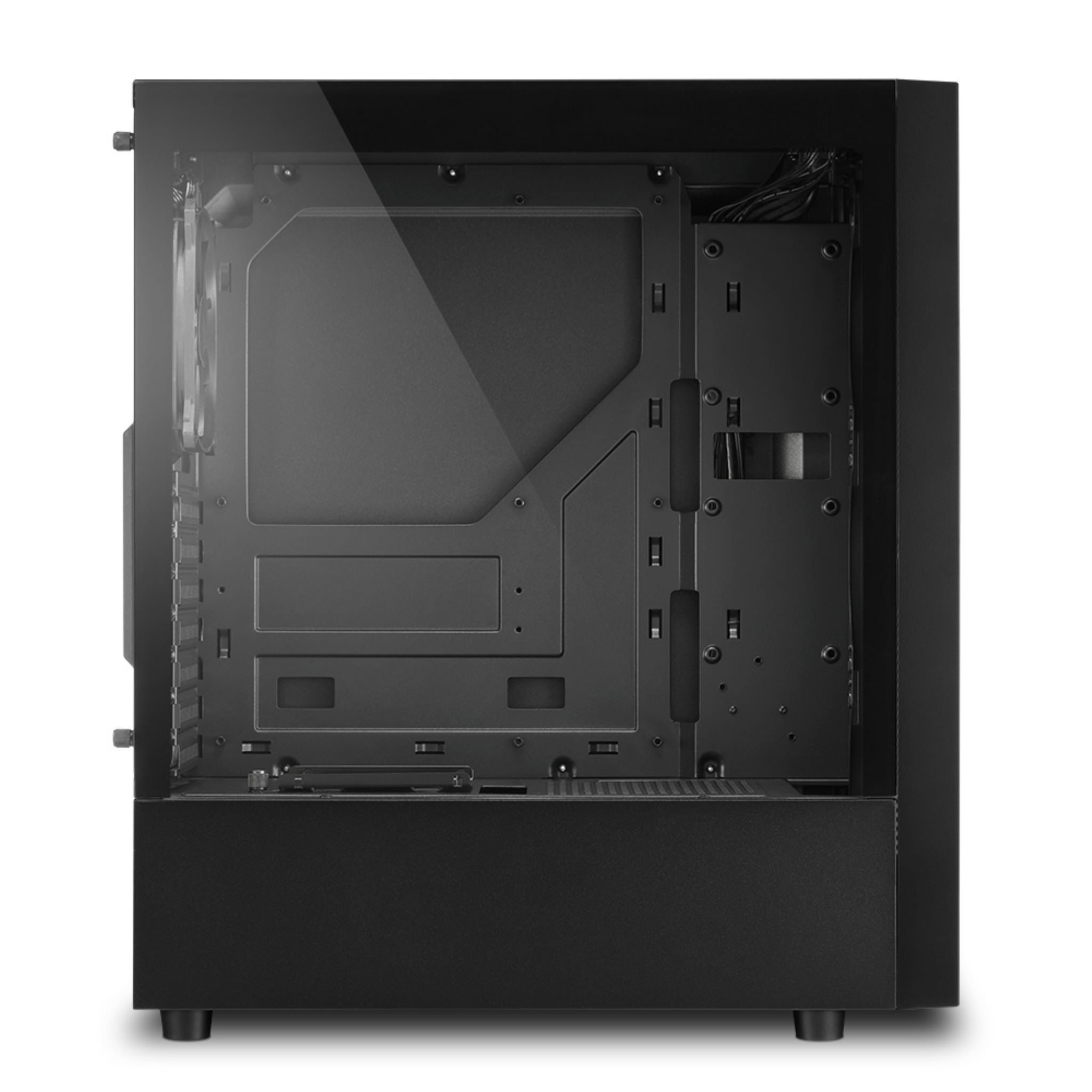 SHARKOON RGB SLIDER BLACK PC-Gehäuse, Schwarz