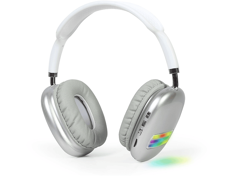 Gembird BHP-LED-02-W auricular y casco Auriculares Inalámbrico Diadema  Llamadas/Música Bluetooth Blanco