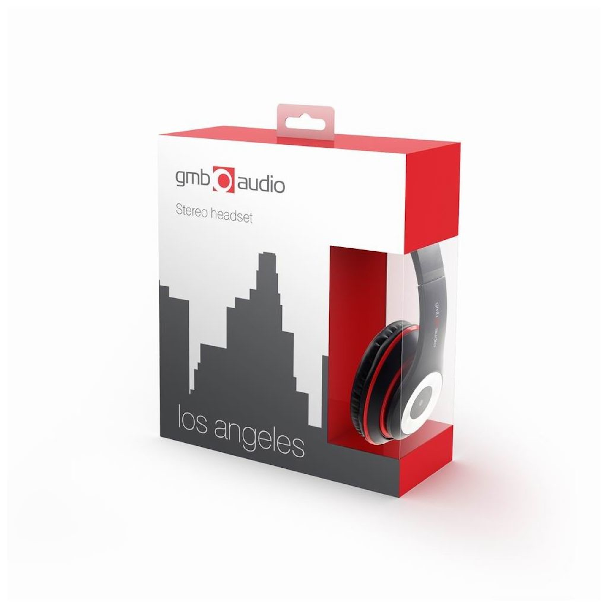 Pudełko słuchawkowe z widocznymi słuchawkami.