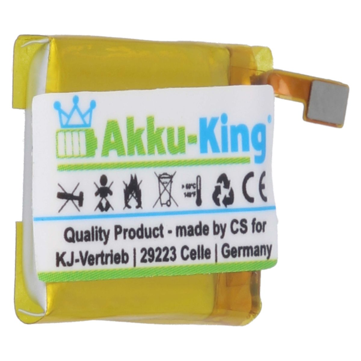 AKKU-KING Akku kompatibel mit Fitbit Volt, 3.87 Smartwatch-Akku, LSS271617 65mAh Li-Polymer