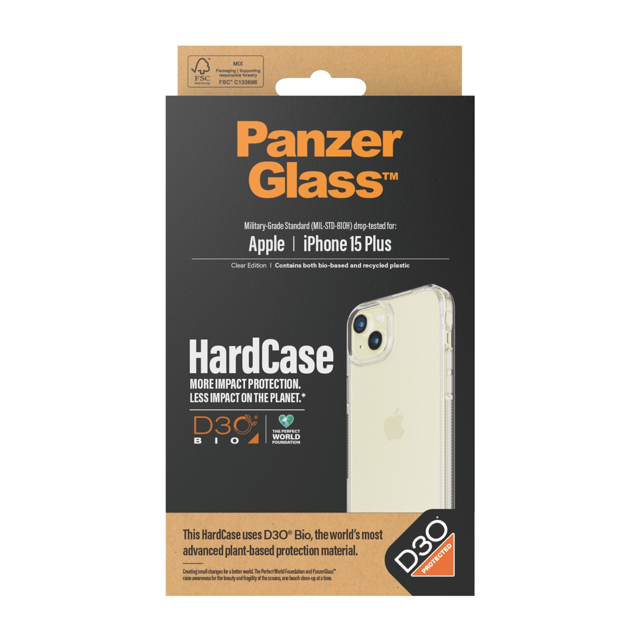 Apple Phone PANZERGLASS Case(für 15 D3O Plus) mit HardCase iPhone