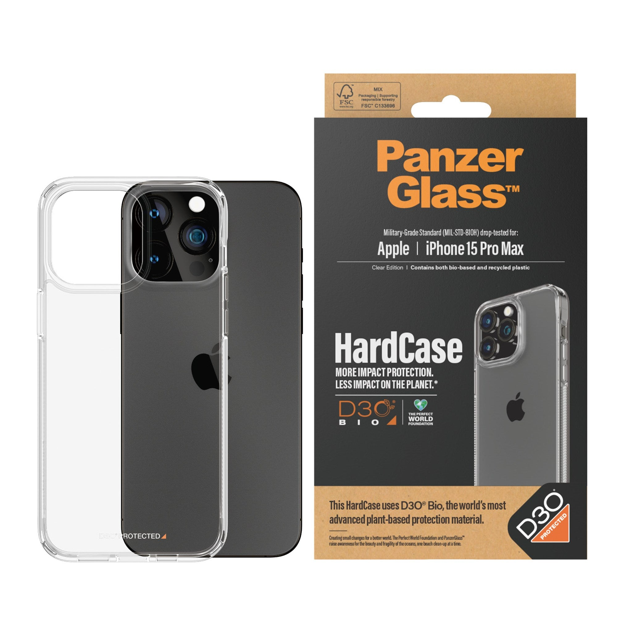 Pro HardCase 15 Max) Apple D3O mit Case(für iPhone Phone PANZERGLASS