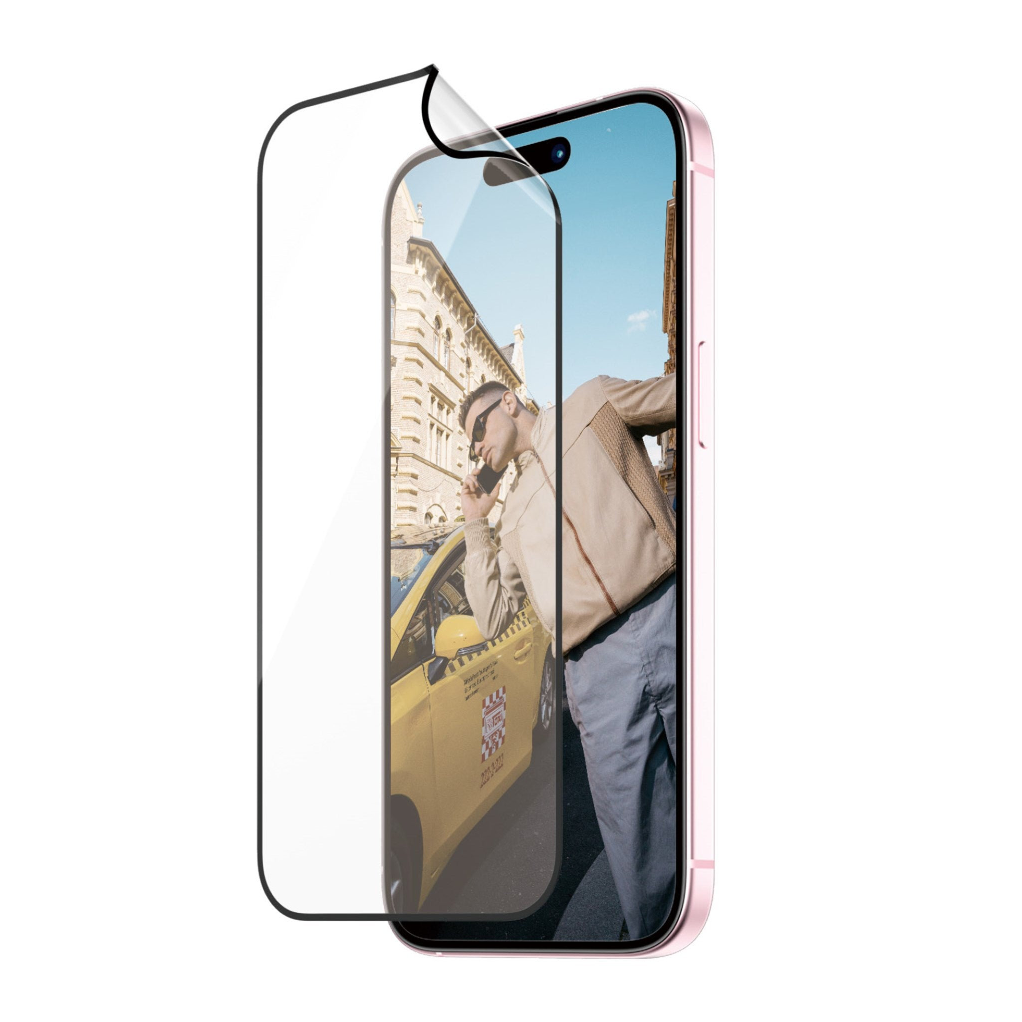 PANZERGLASS MATRIX Ultra-Wide iPhone Displayschutz(für Apple 15) Fit