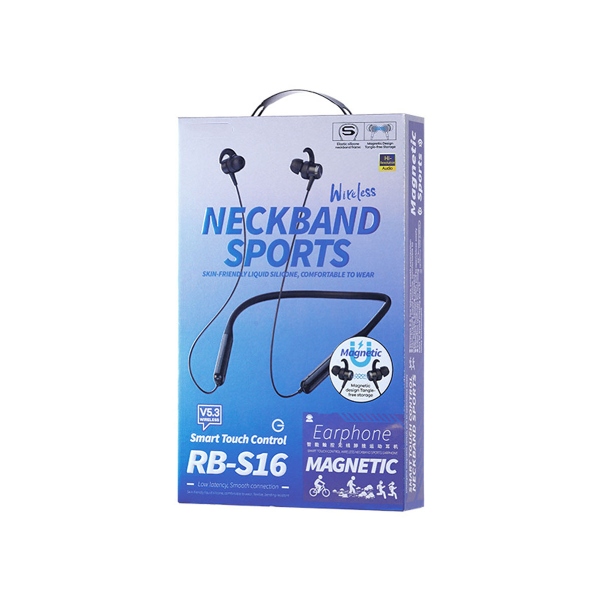 BRIGHTAKE StereoPro: Lange Akkulaufzeit, Neckband Schnellverb, Wasserdicht, Weiß Bluetooth-Kopfhörer