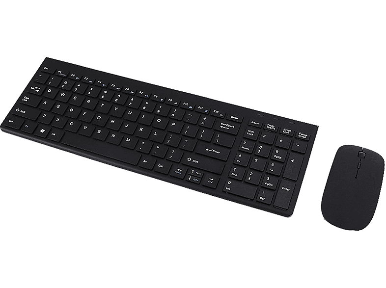 BRIGHTAKE Wireless Tastatur Schwarz Maus, Wasserdicht, Tastatur und Akkulaufzeit Lange Tragbar