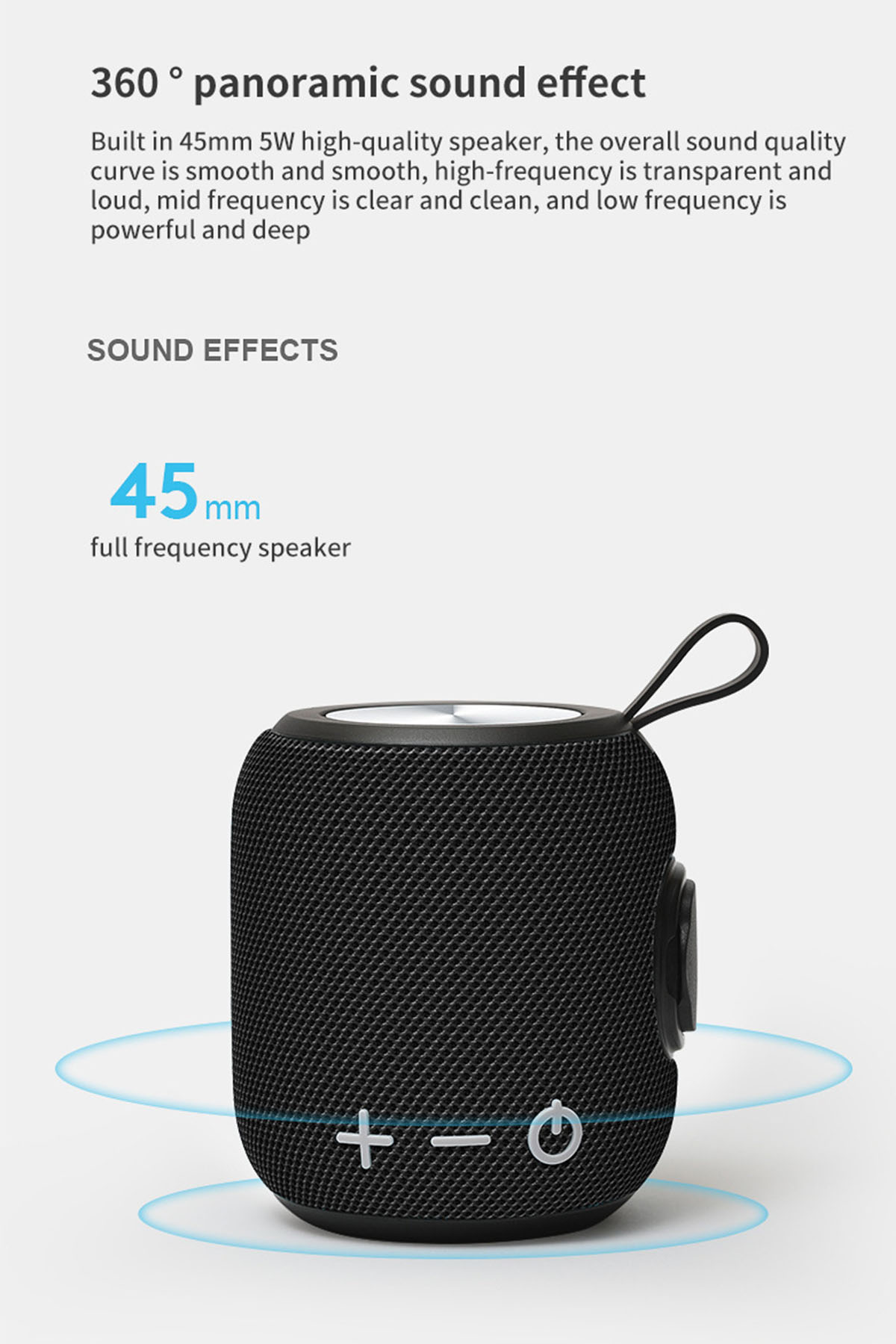 BRIGHTAKE SoundWave: Sound, HIFI Outdoor-Tauglich, Langzeitbatterie Bluetooth-Lautsprecher, Blau