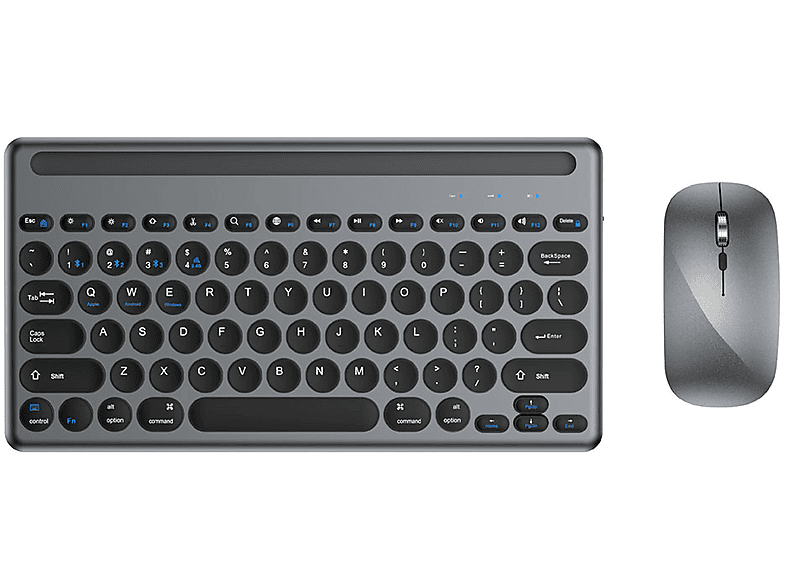BRIGHTAKE Revolutionäre Grau und Retro-Tasten Tasche Maus, Tastatur Leise Quad-Mode