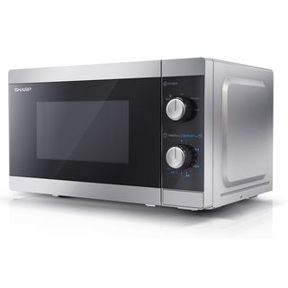 Microondas libre instalación - SHARP YC-MS01ES, 1270 W, 5 potencia, 20 l, Plata