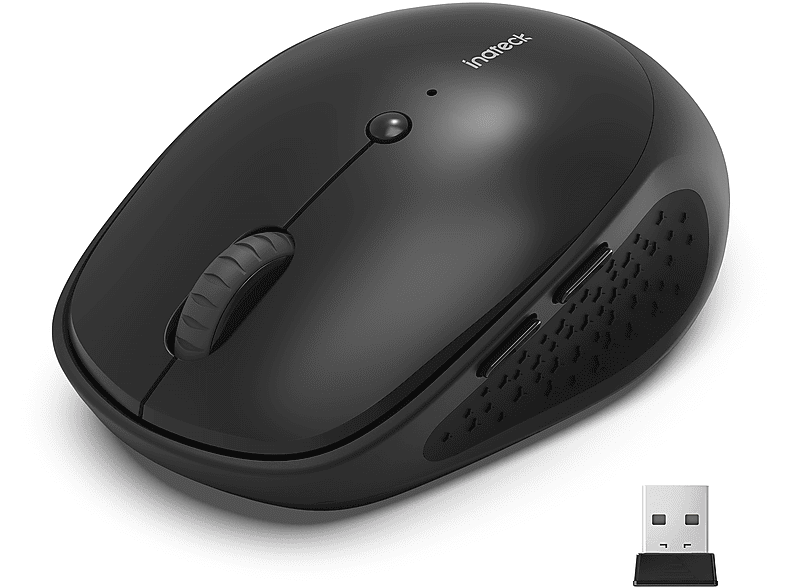 INATECK Bluetooth 2,4G Maus Kabellose Geräuschlose (Tri-Mode: BT 5.0/3.0+2.4G), einstellbar DPI,Ergonomische Maus, black