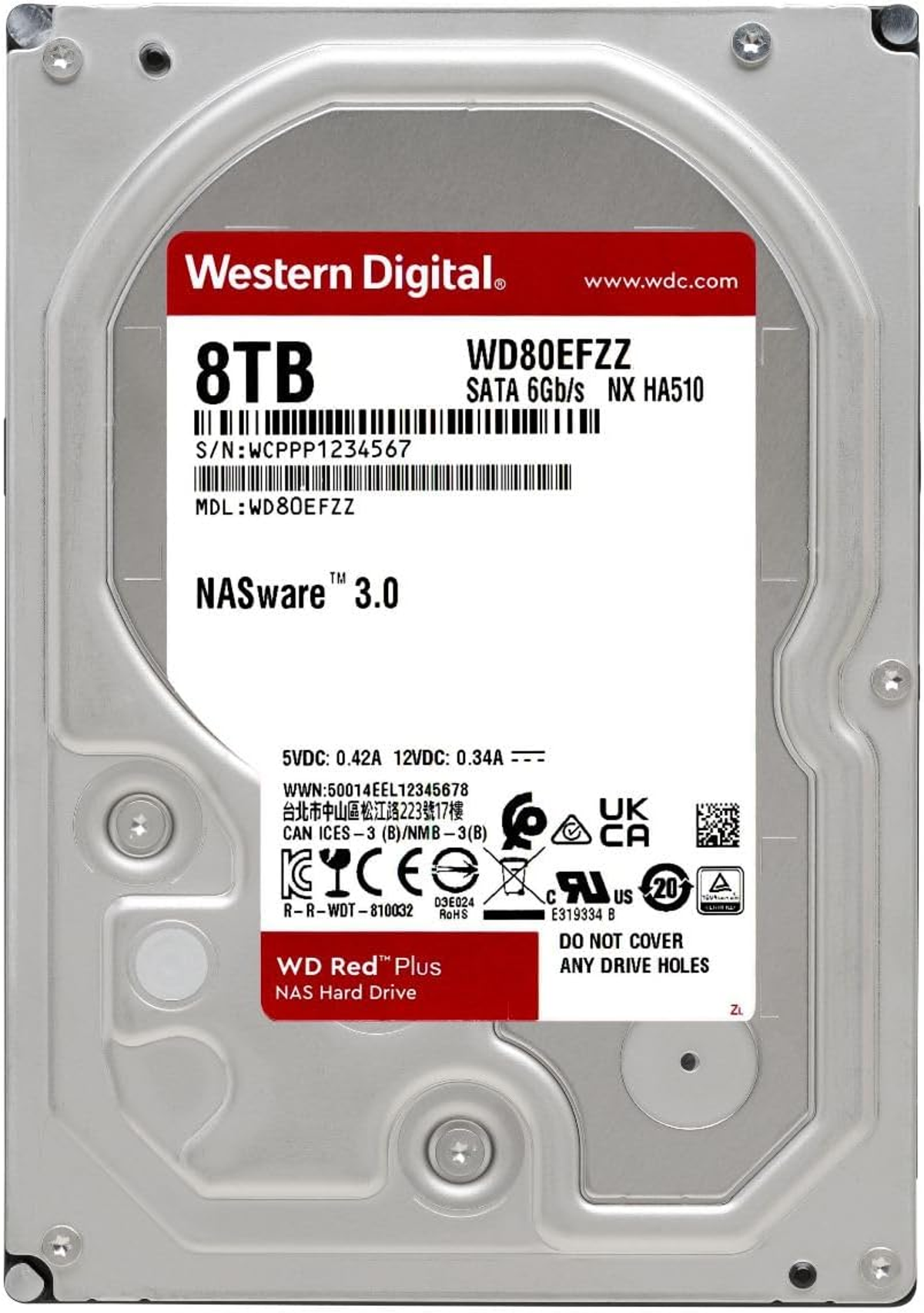 WESTERN DIGITAL Red Plus, 8000 HDD, GB, intern 3,5 Zoll
