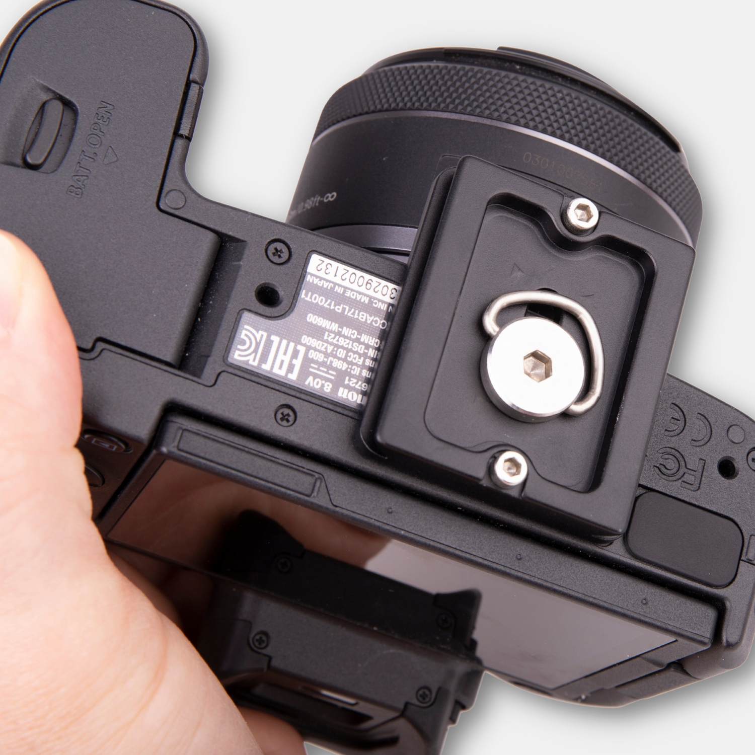 LENS-AID Schnellwechselplatte Kamera Zubehör, 55mm, für passend Schwarz, Stativ
