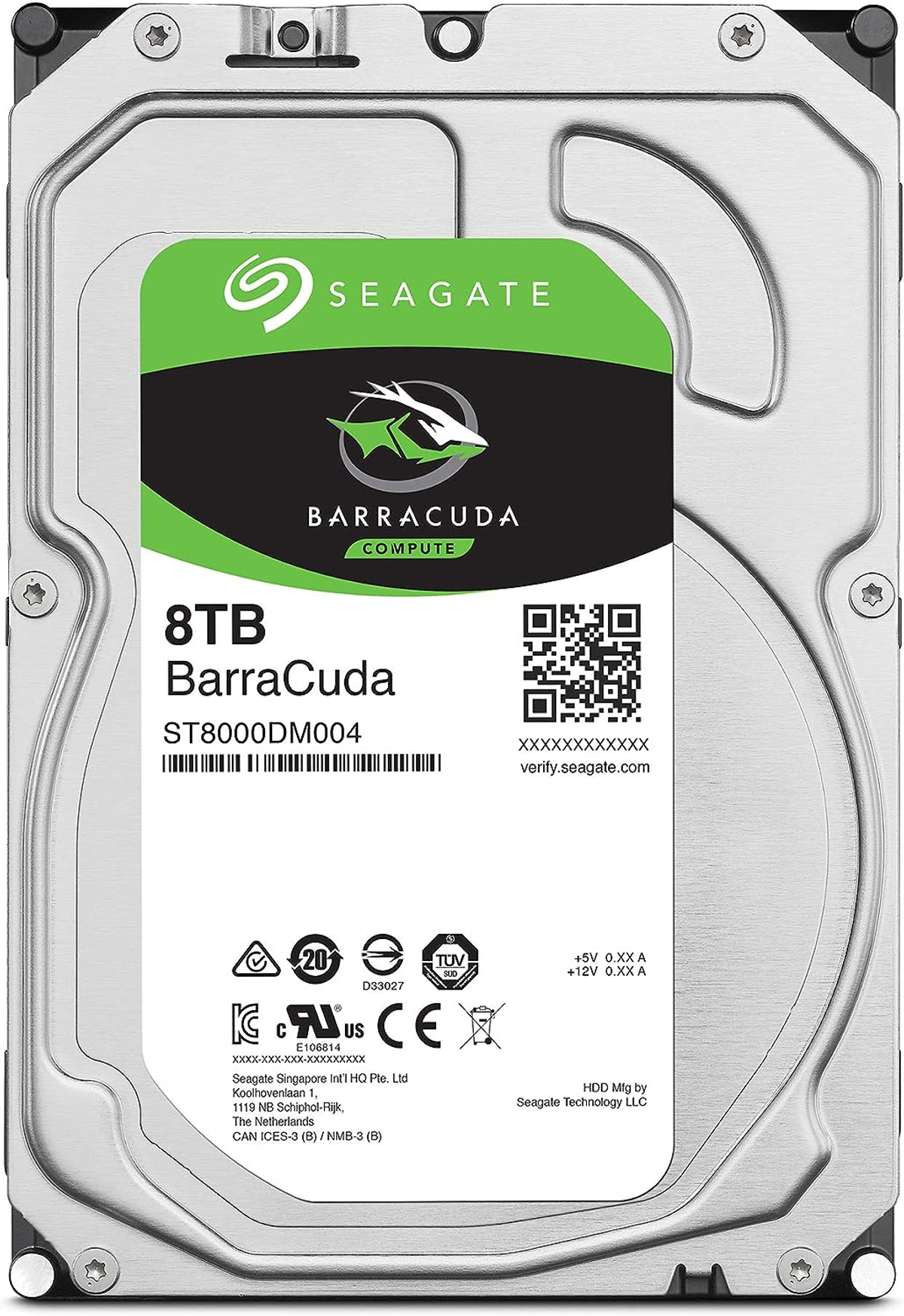 SEAGATE ST8000DM004, 8 TB, HDD, Zoll, 3,5 intern