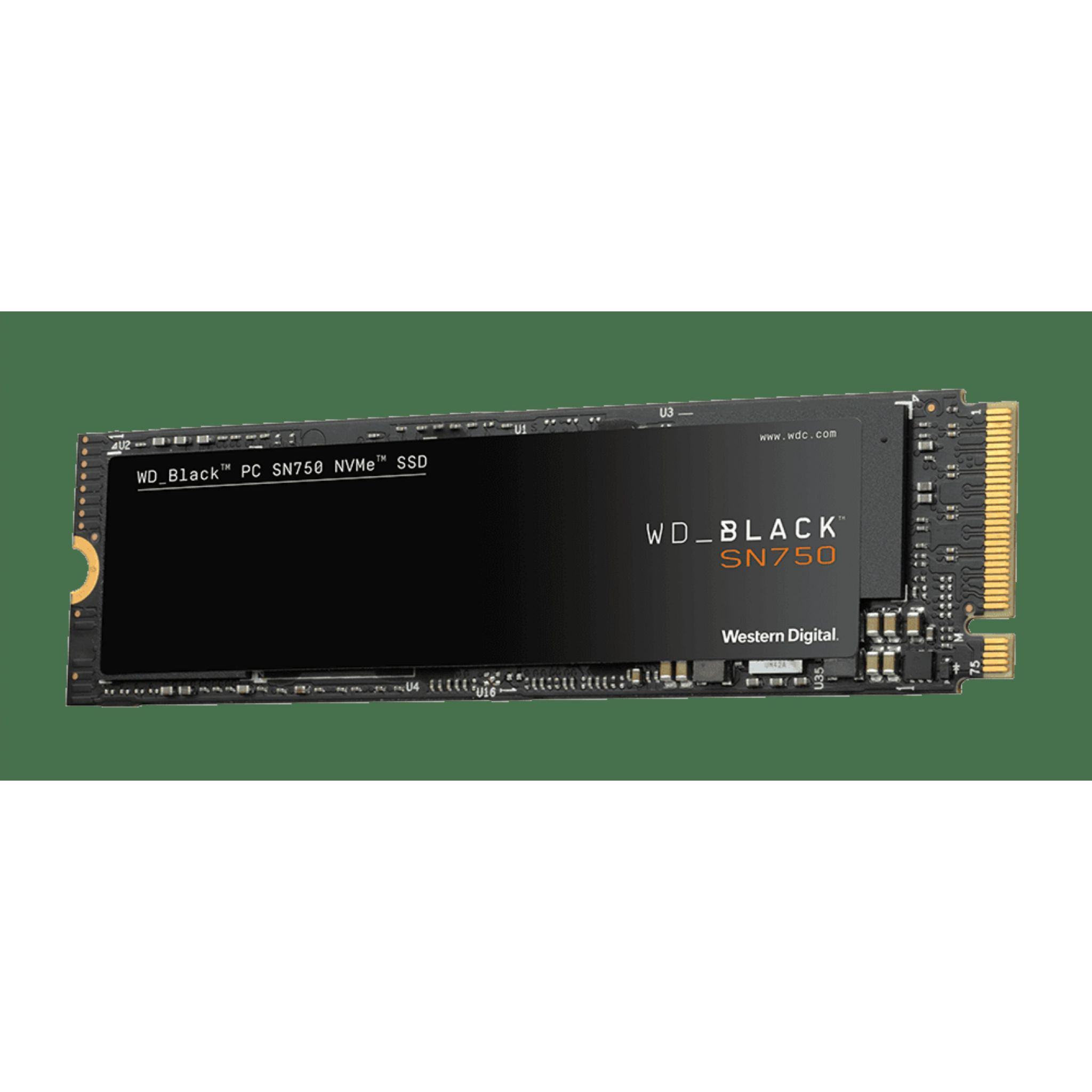 WESTERN DIGITAL WDS500G3XHC HEATSINK, BLACK GB, 500 NVME intern 500GB SN750 SSD