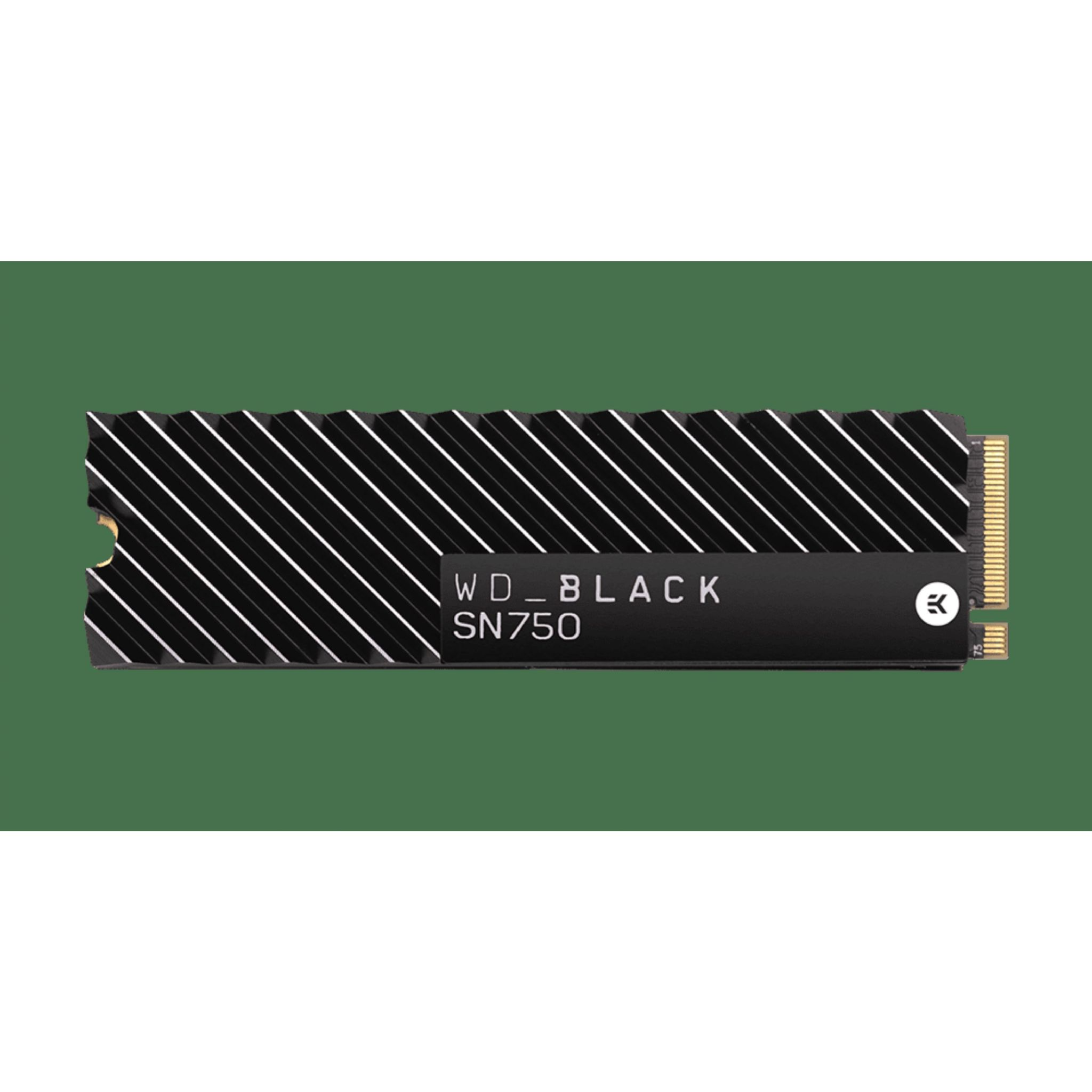 500GB HEATSINK, 500 SN750 WDS500G3XHC DIGITAL NVME WESTERN SSD, BLACK GB, intern