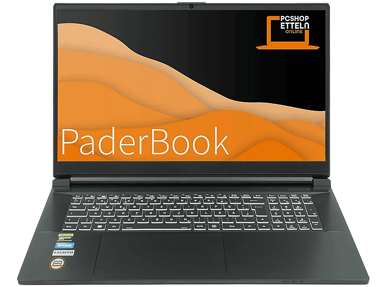 PADERBOOK CAD i97, fertig installiert und aktiviert, Office 2021 Pro, Notebook mit 17,3 Zoll Display, 32 GB RAM, 500 GB SSD, Schwarz