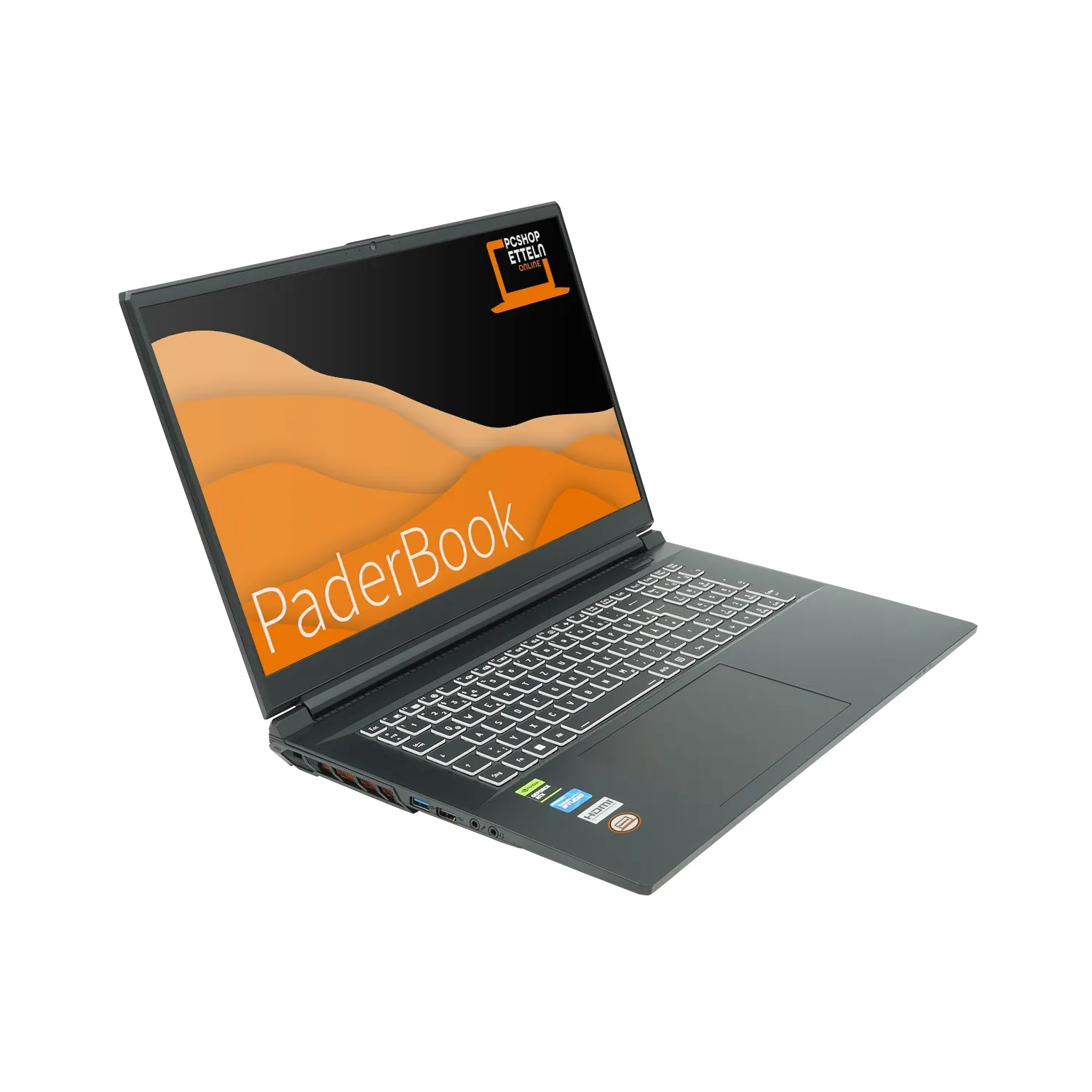 PADERBOOK CAD i97, fertig installiert Notebook mit Schwarz Display, 17,3 Zoll GB 500 RAM, GB aktiviert, SSD, und 8