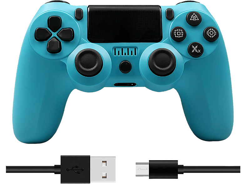 Controller Gamepad für Gamepad, Joystick, Bluetooth, TADOW Remote PC/PS3/PS4 blau Blau,