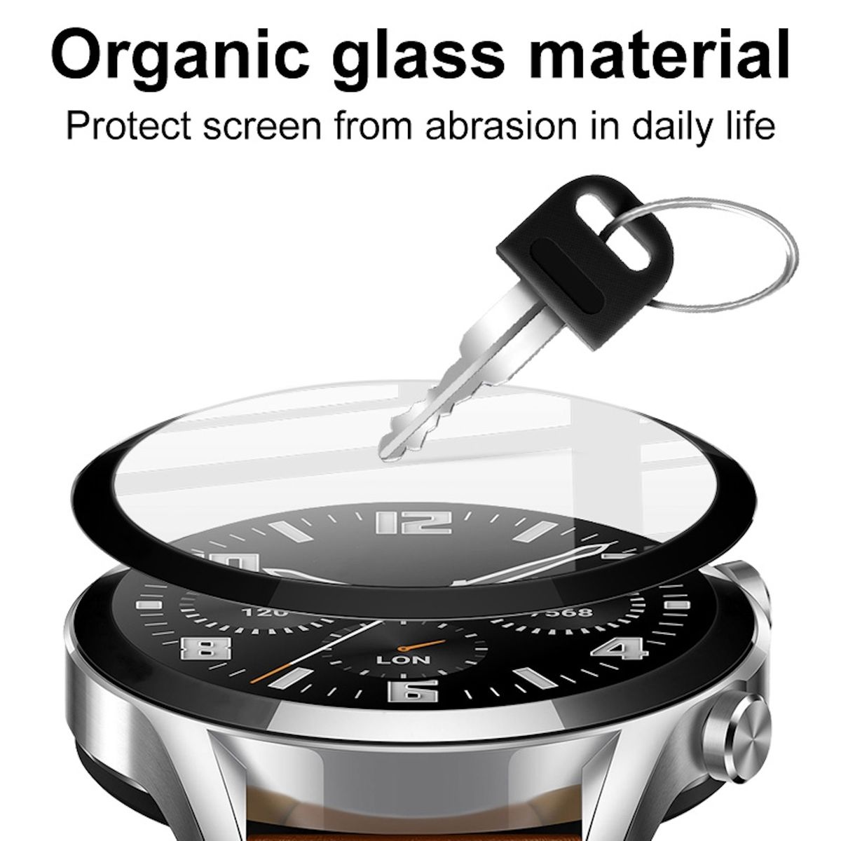 Schutzglas(für Hart H9 6 WIGENTO Glas Samsung 2x Galaxy Watch Display 43mm) Schutz Folie