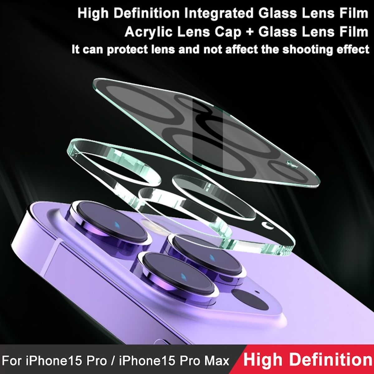 Schutzglas iPhone Linse Apple Glas Max) Hart Pro Kamera 15 15 Pro WIGENTO / Schutzglas(für