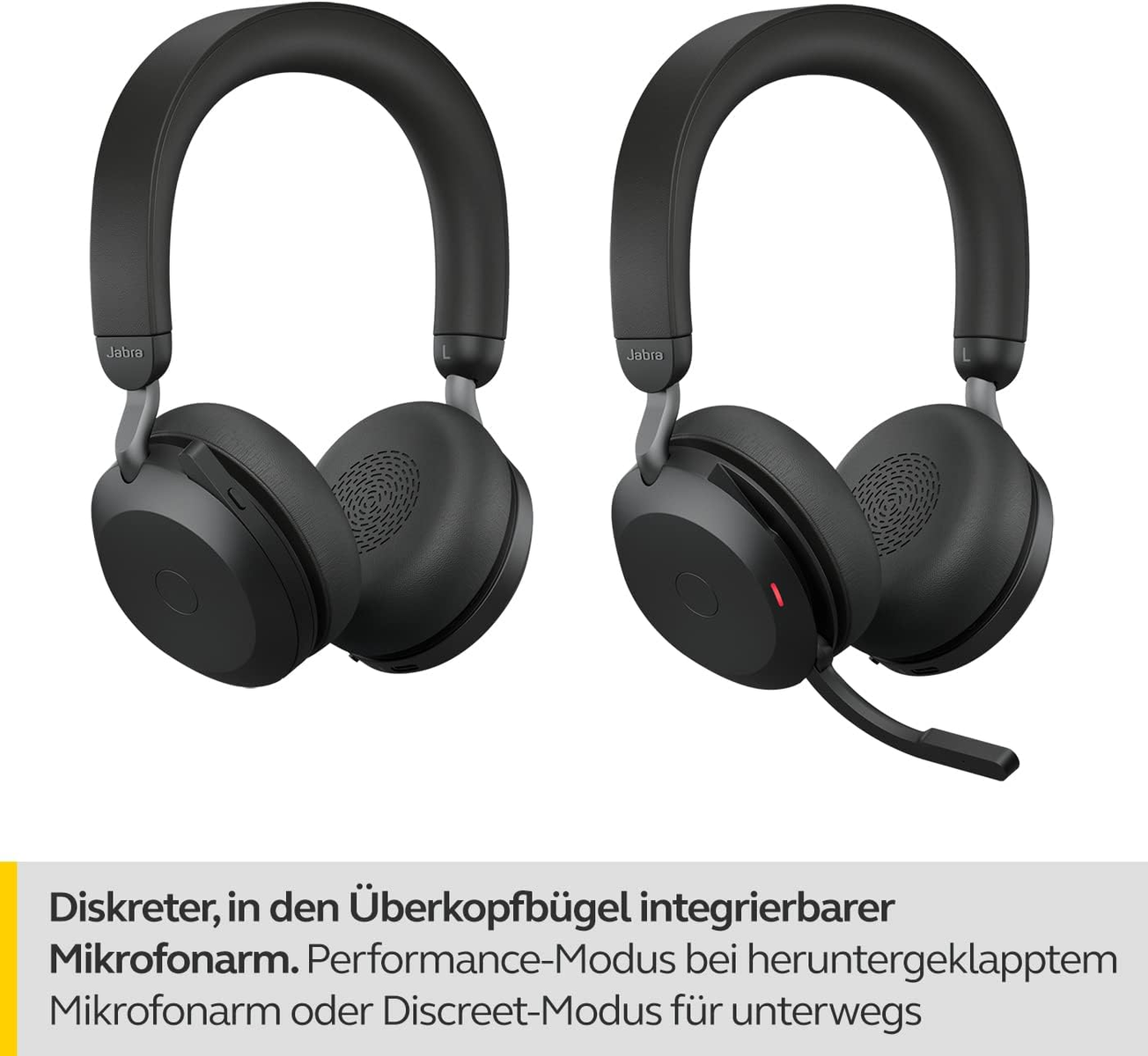 Bluetooth 75, On-ear Bluetooth JABRA Kopfhörer Evolve2 Schwarz