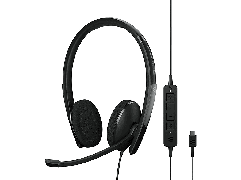 EPOS ADAPT 160T USB-C II, On-ear Kopfhörer Schwarz | HiFi-Kopfhörer