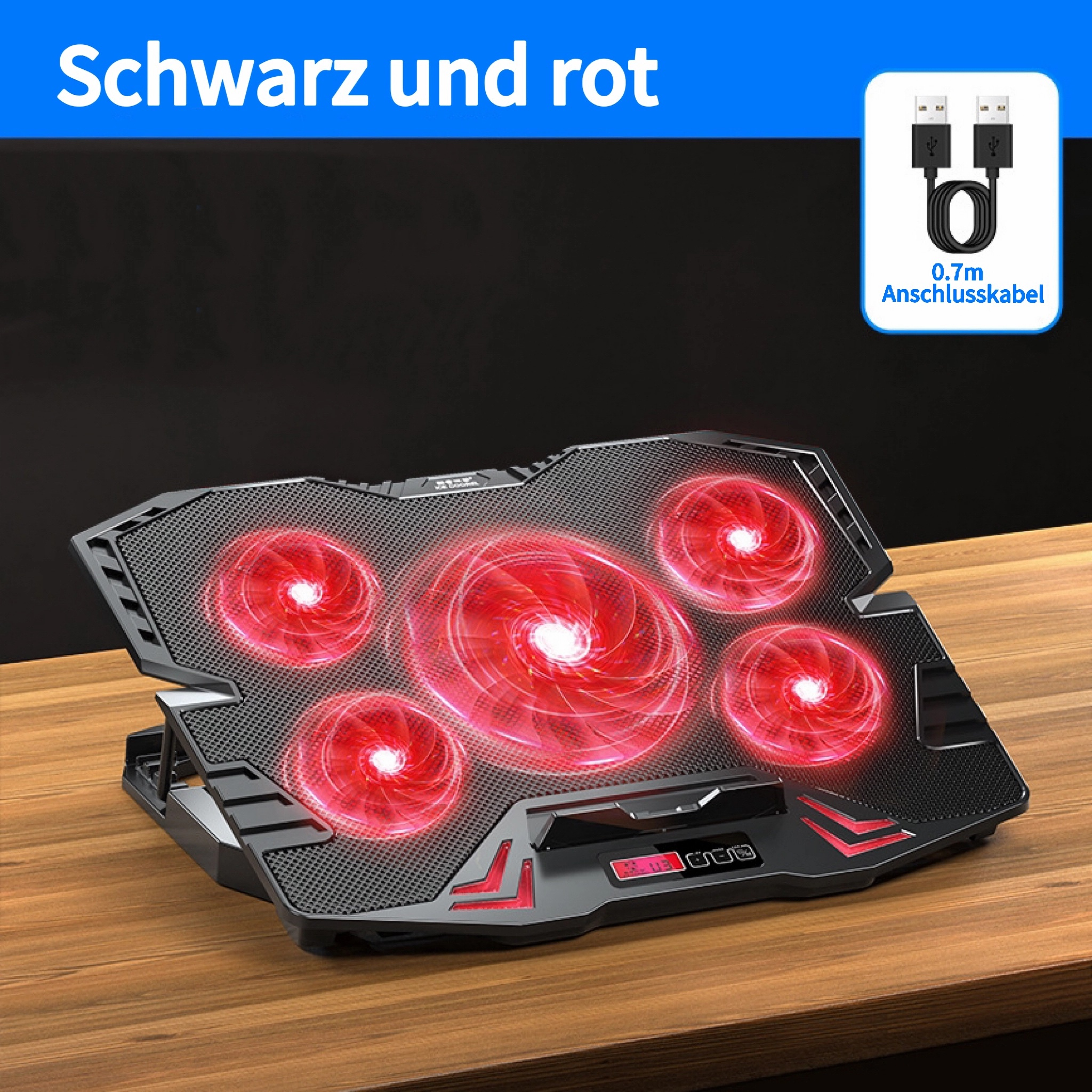 Watt) BRIGHTAKE (4,5 Notebook-Kühler C825-red
