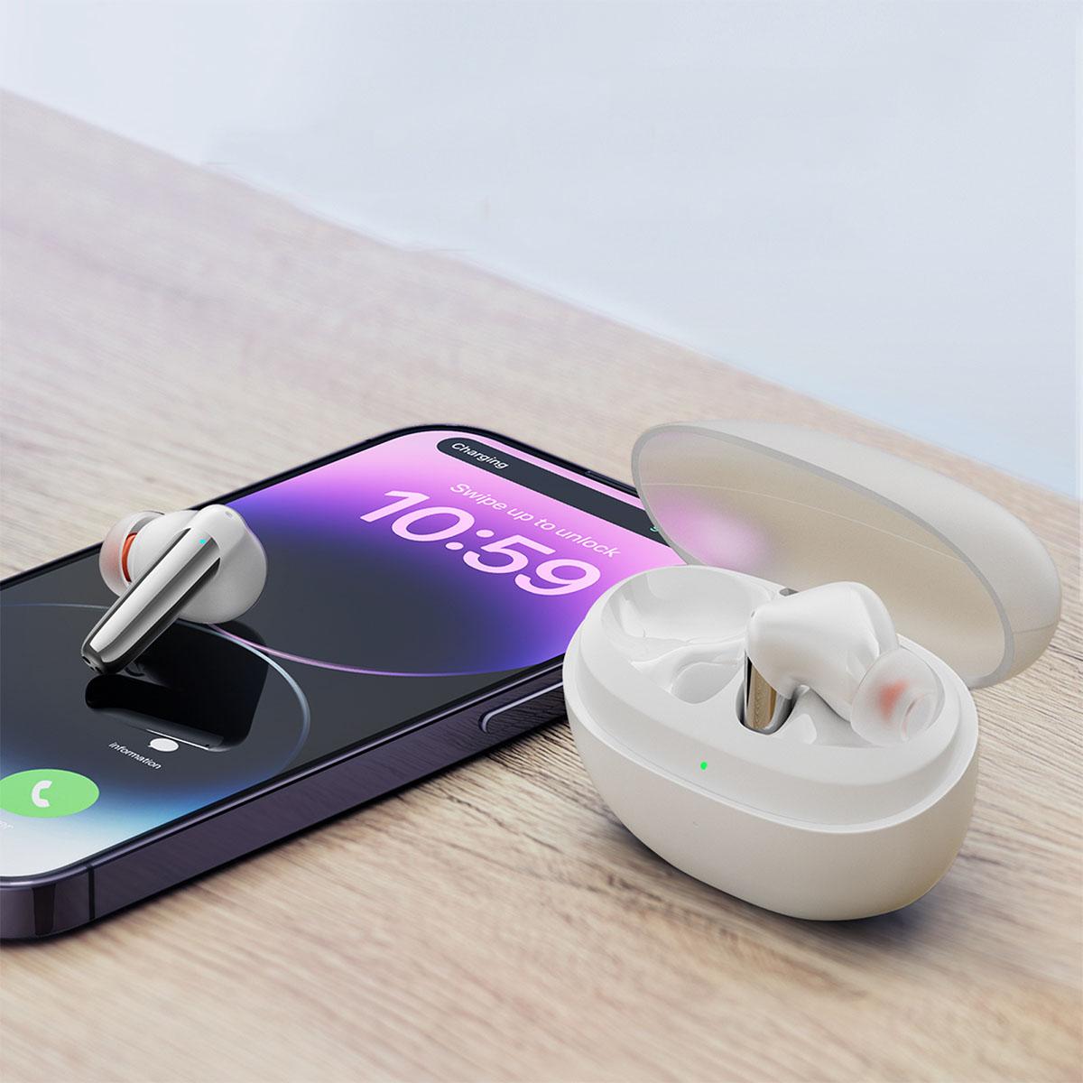 Kopfhörer Bluetooth-Kopfhörer In-ear Bluetooth 5.3 Noise-Canceling Schwarz Komfort, BRIGHTAKE Kristallklang