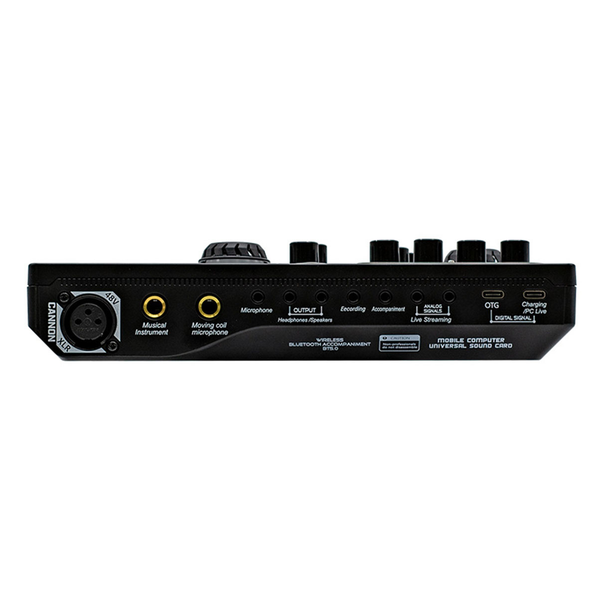 BRIGHTAKE 48V-Soundkarte - leistungsstarker Anschlüsse, Rauschunterdrückung, Soundkarte Externe mehrere Sound