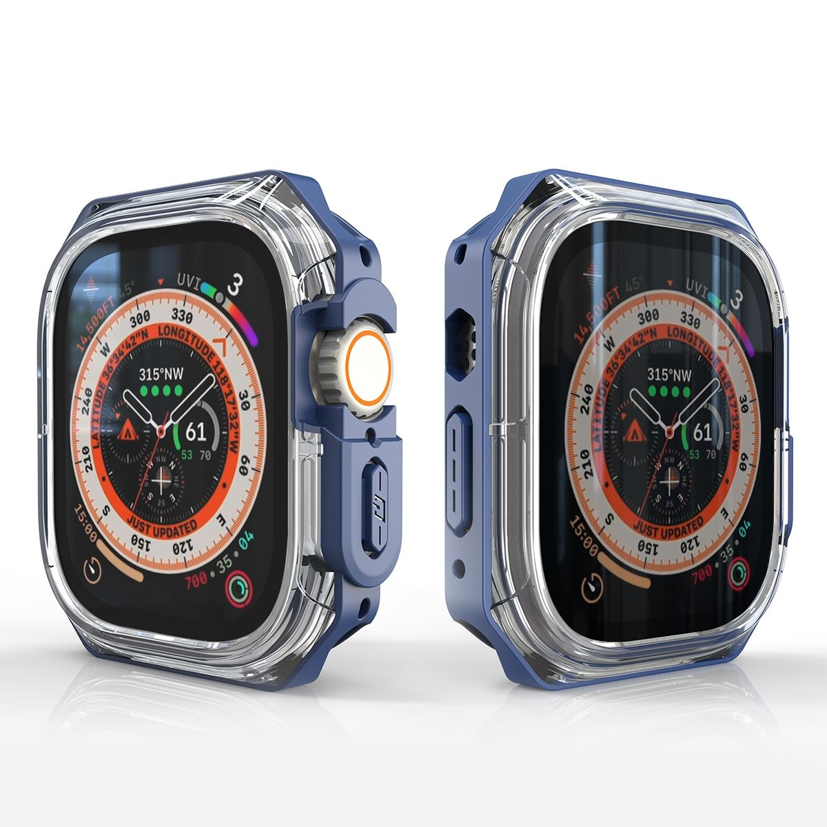 Ultra 2 Hülle Apple Shockproof + WIGENTO Watch 49mm) Smartwatchhülle(für Design 1