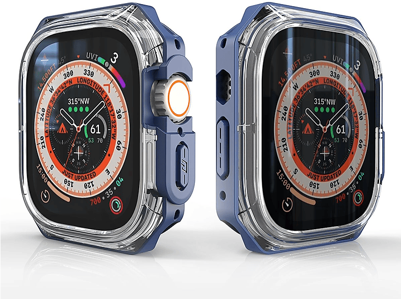 WIGENTO 1 + Design Ultra Hülle 49mm) 2 Smartwatchhülle(für Shockproof Apple Watch